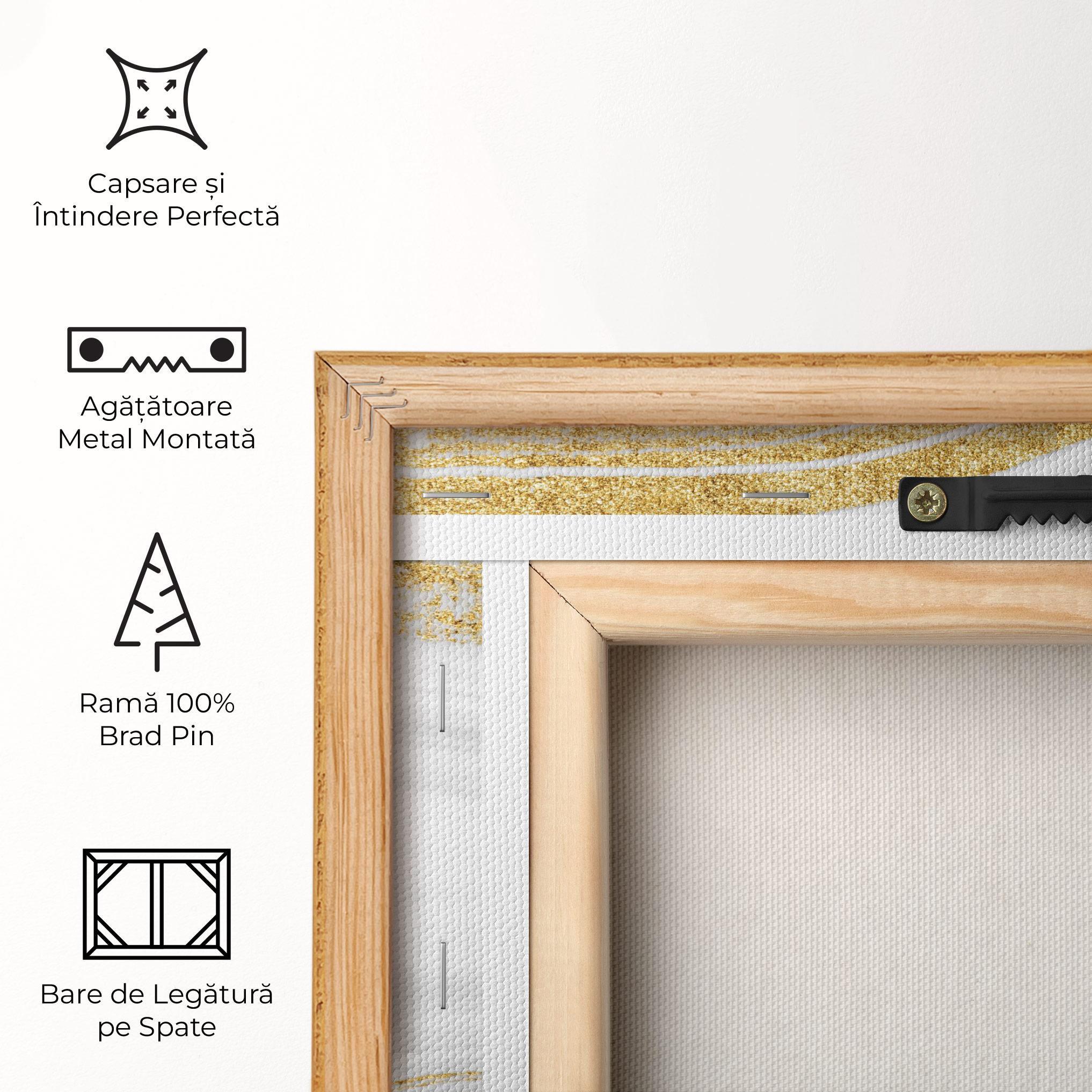 Tablou Canvas Gold Glitter Liquid mockup 5