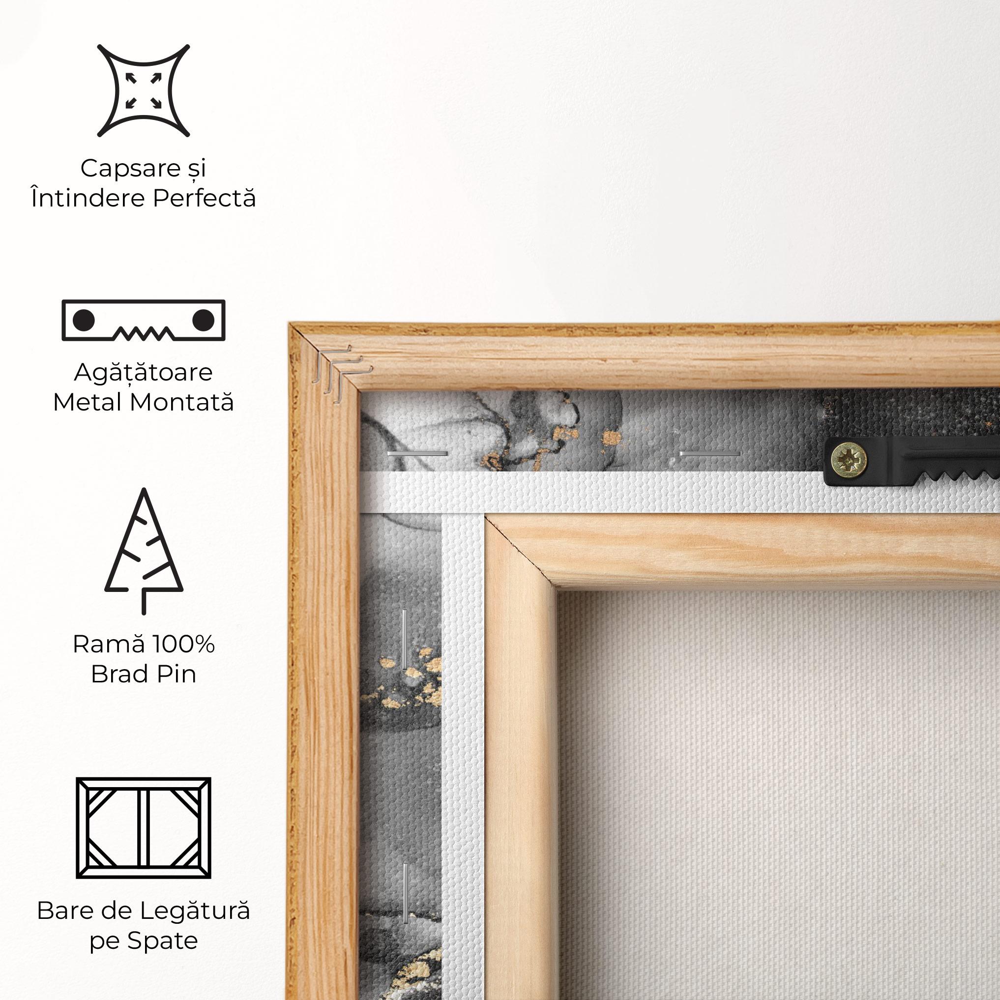 Tablou Canvas Grey Gold Marble mockup 5