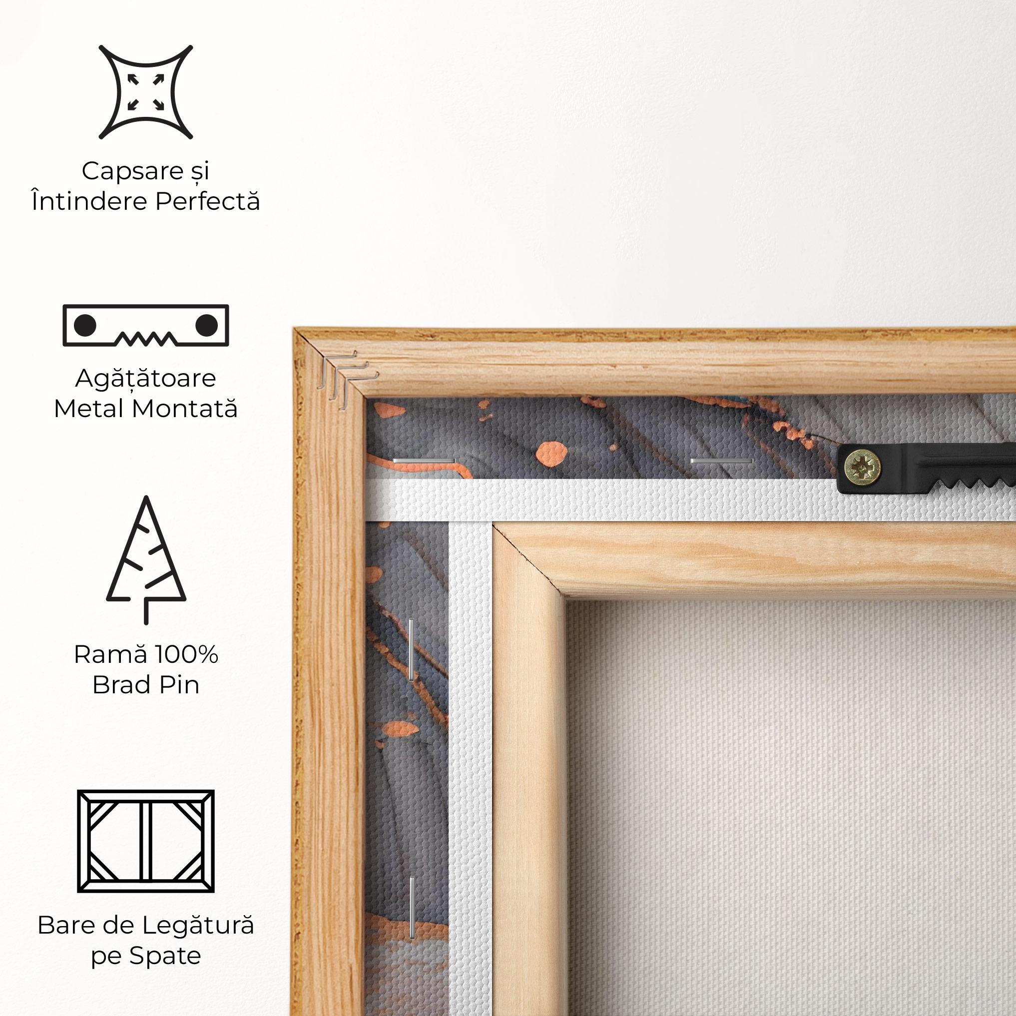 Tablou Canvas Grey Pink Liquid Marble mockup 5