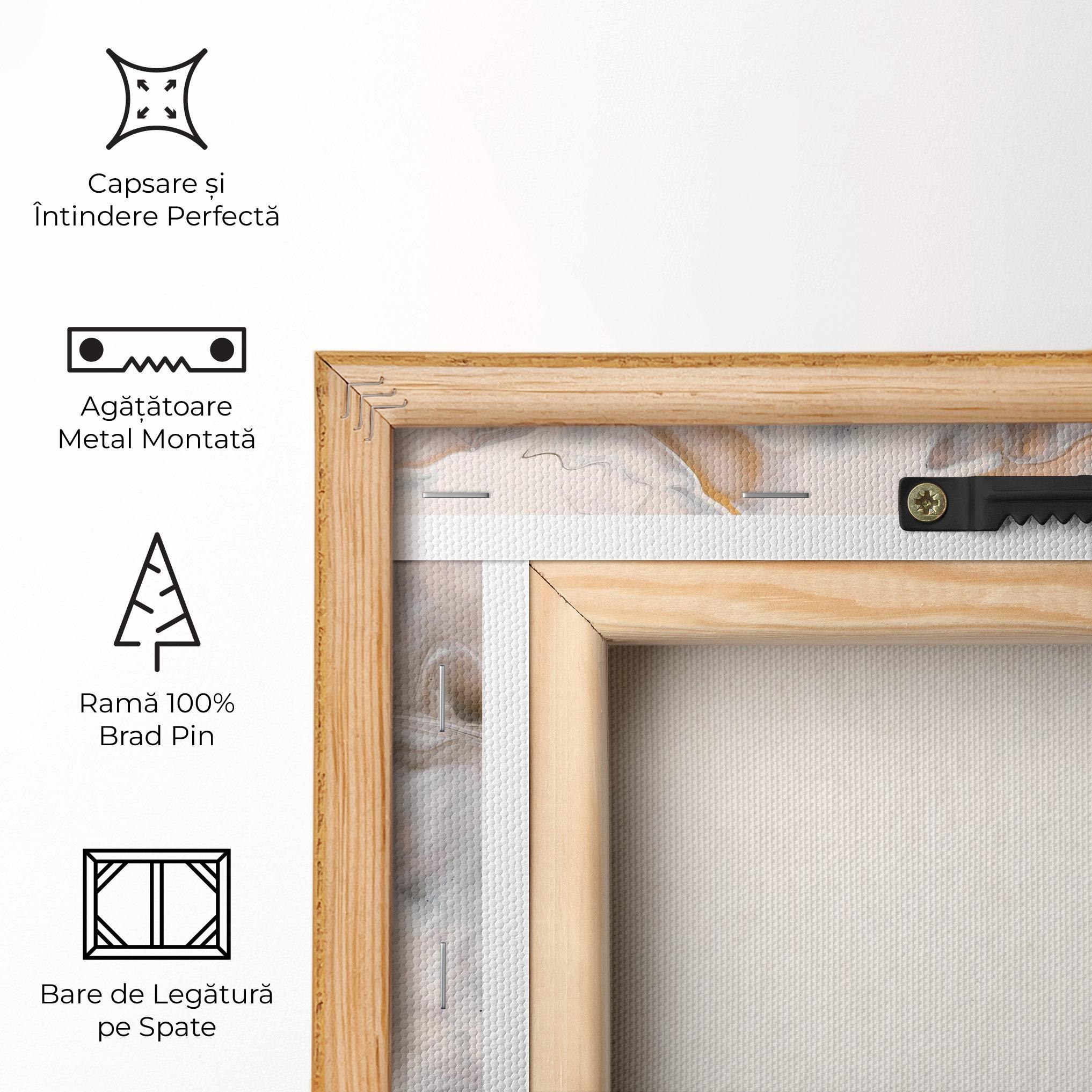 Tablou Canvas White Gold Abstract mockup 5