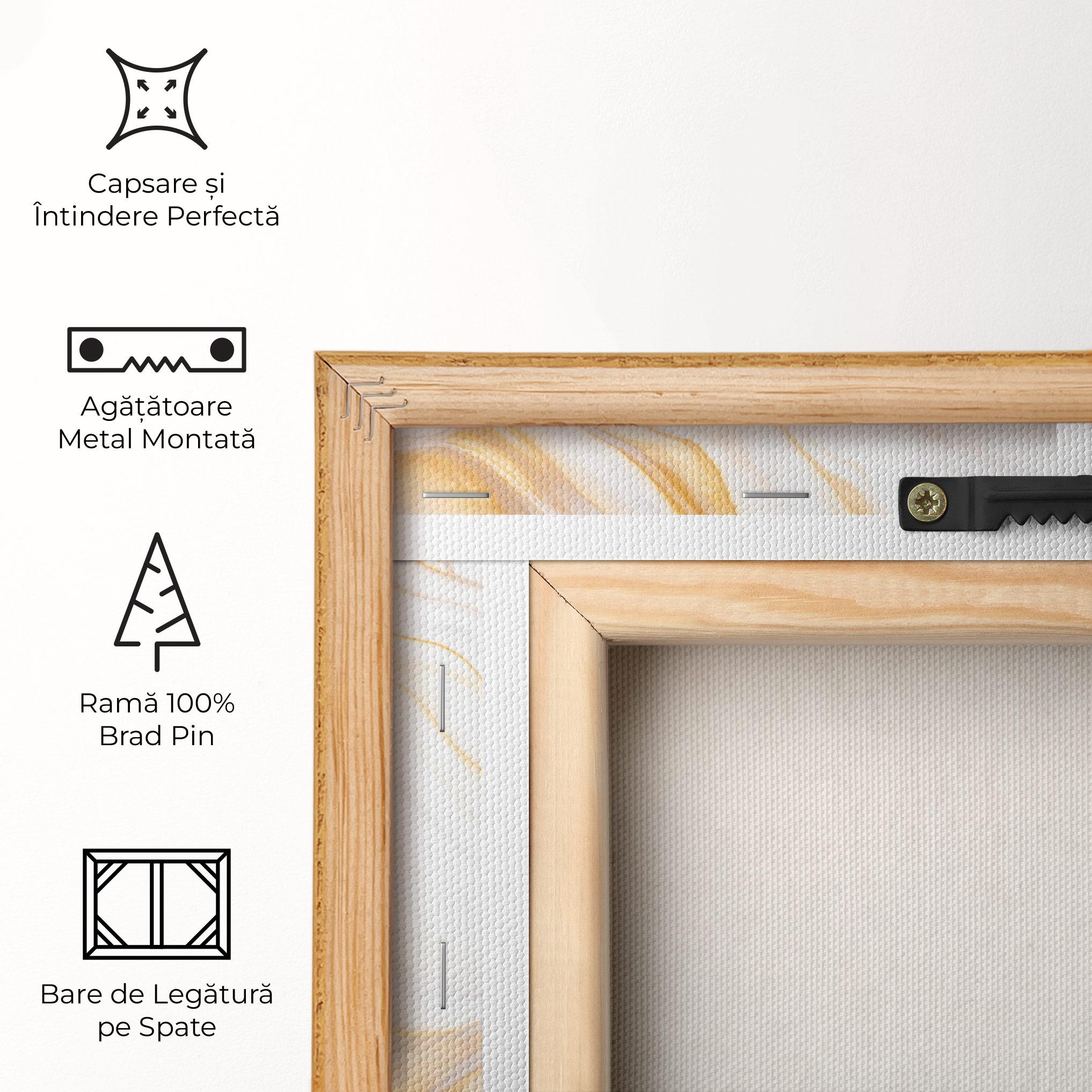 Tablou Canvas White Yellow Marble mockup 5