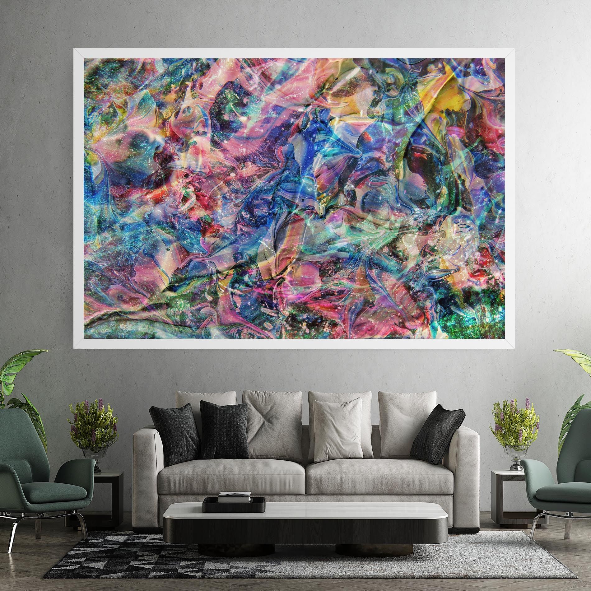 Abstract Colourful Glass mockup 7