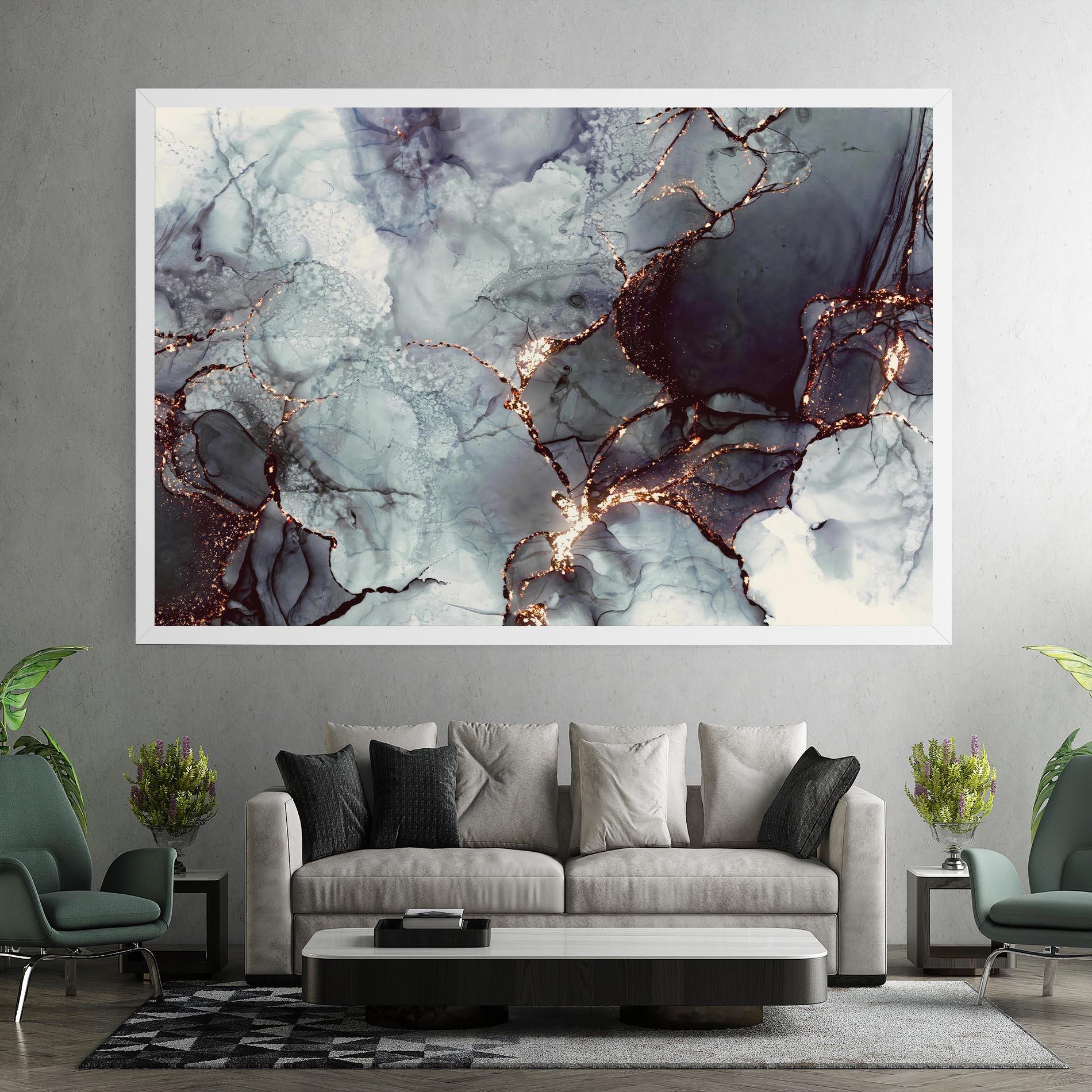 Tablou Canvas Abstract Gold Path mockup 7