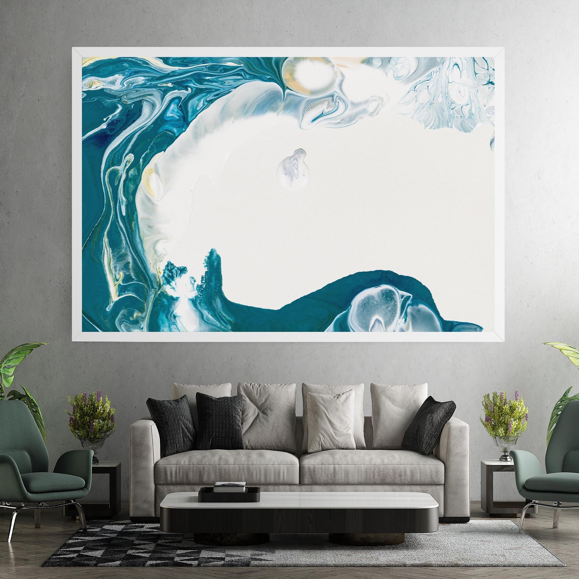 Tablou Canvas Beautiful Blue Paiting mockup 7