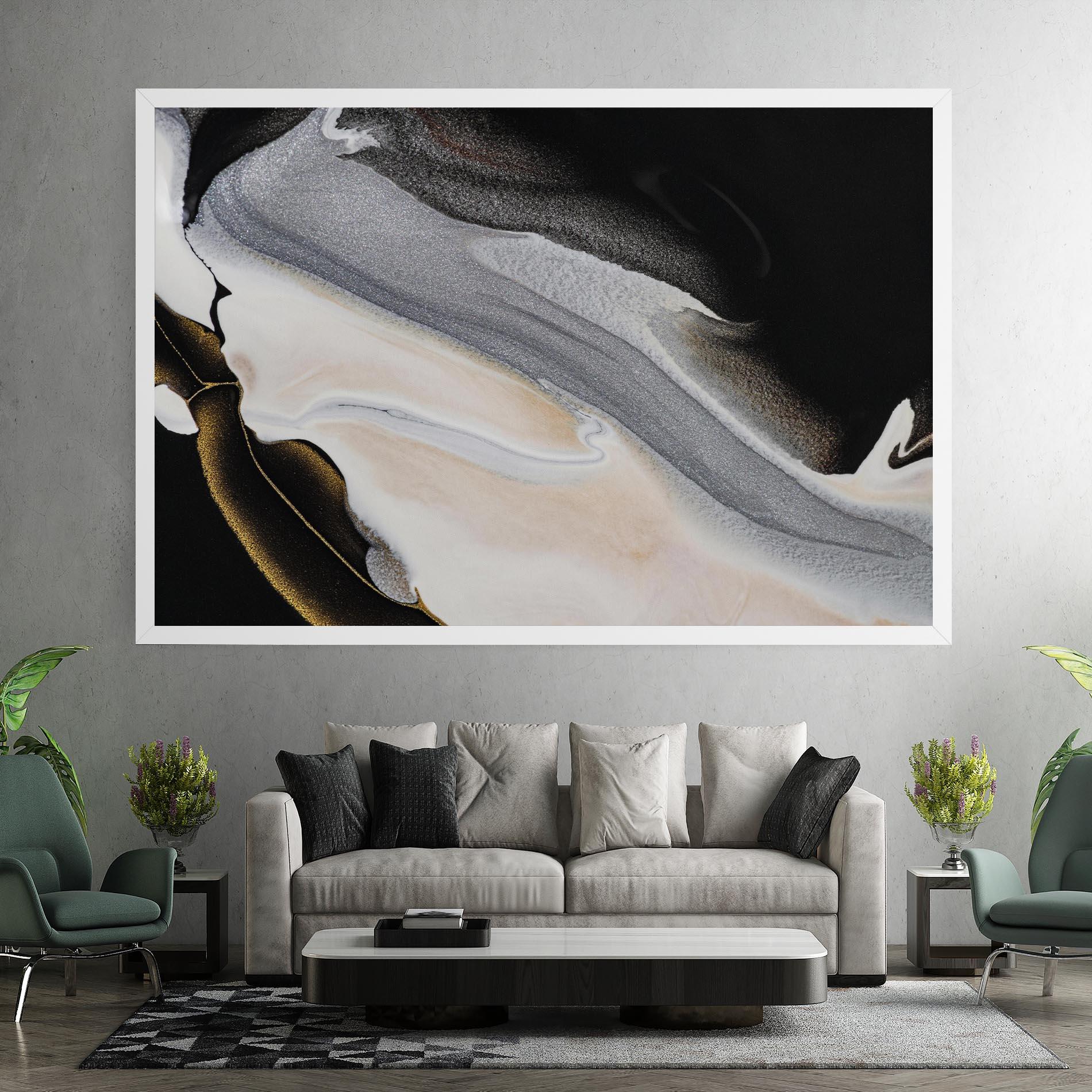 Tablou Canvas Black Light Grey mockup 7