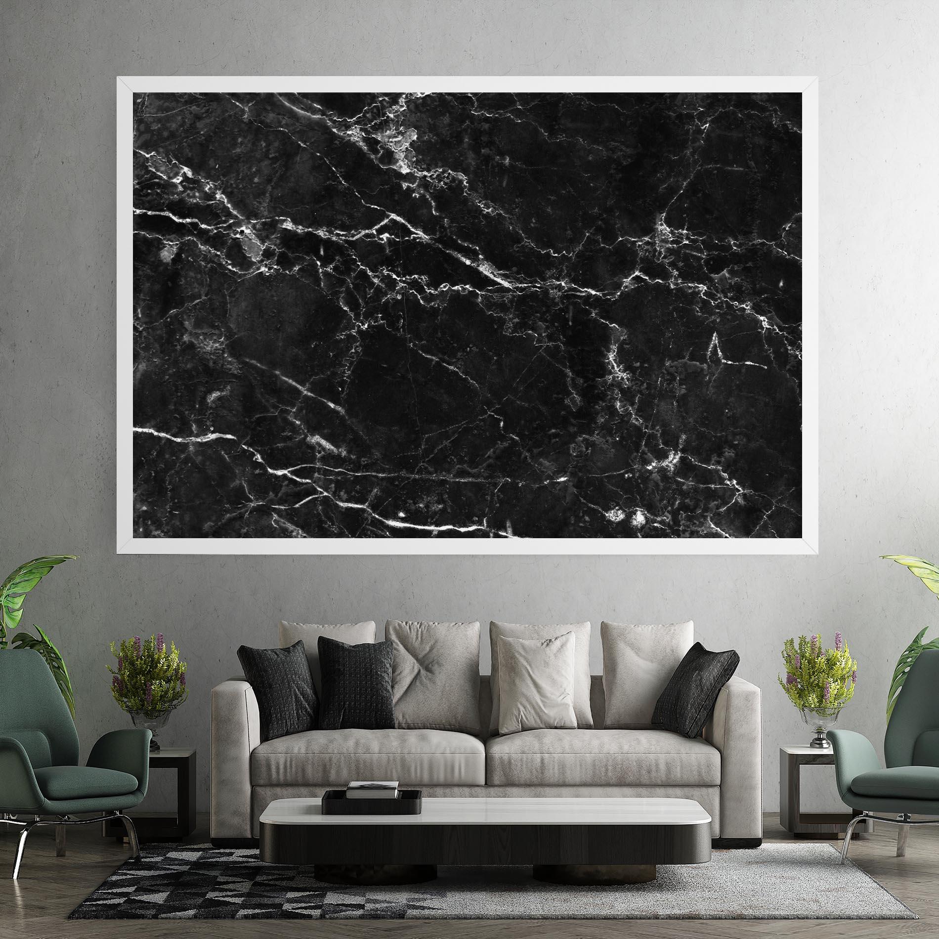Tablou Canvas Black White Marble mockup 7
