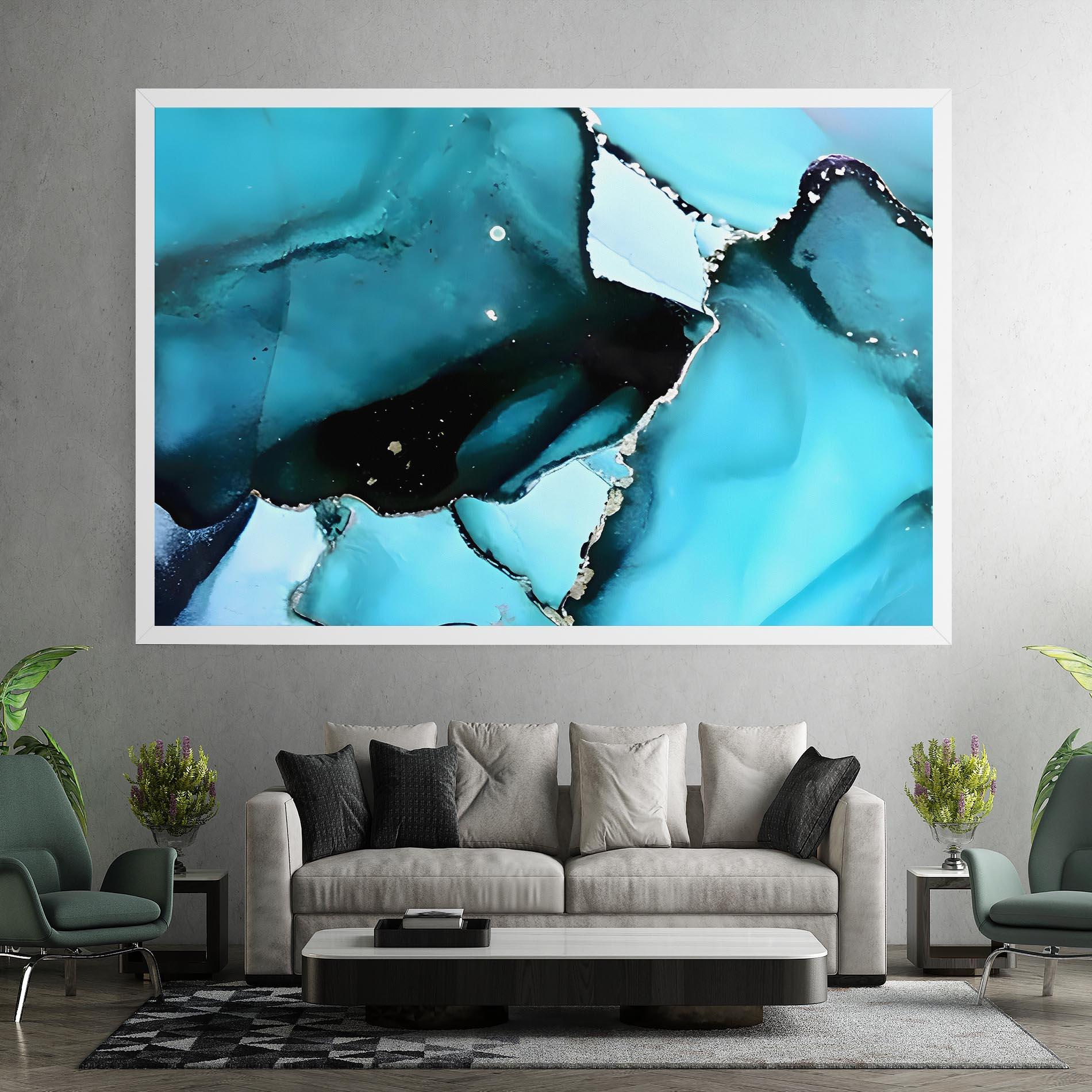 Tablou Canvas Blue Paint Marble mockup 7