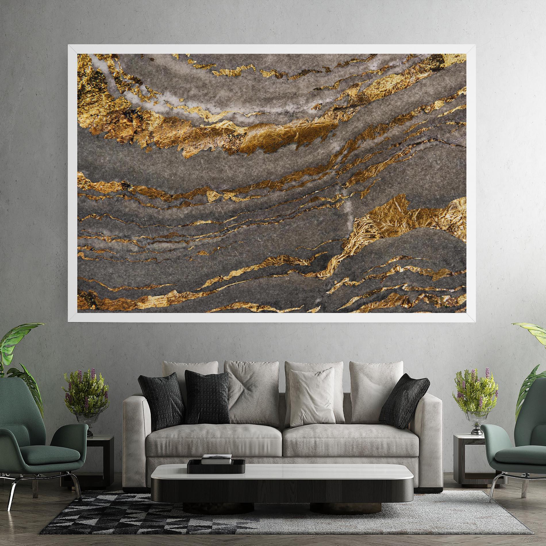 Tablou Canvas Dark Colden Grey mockup 7