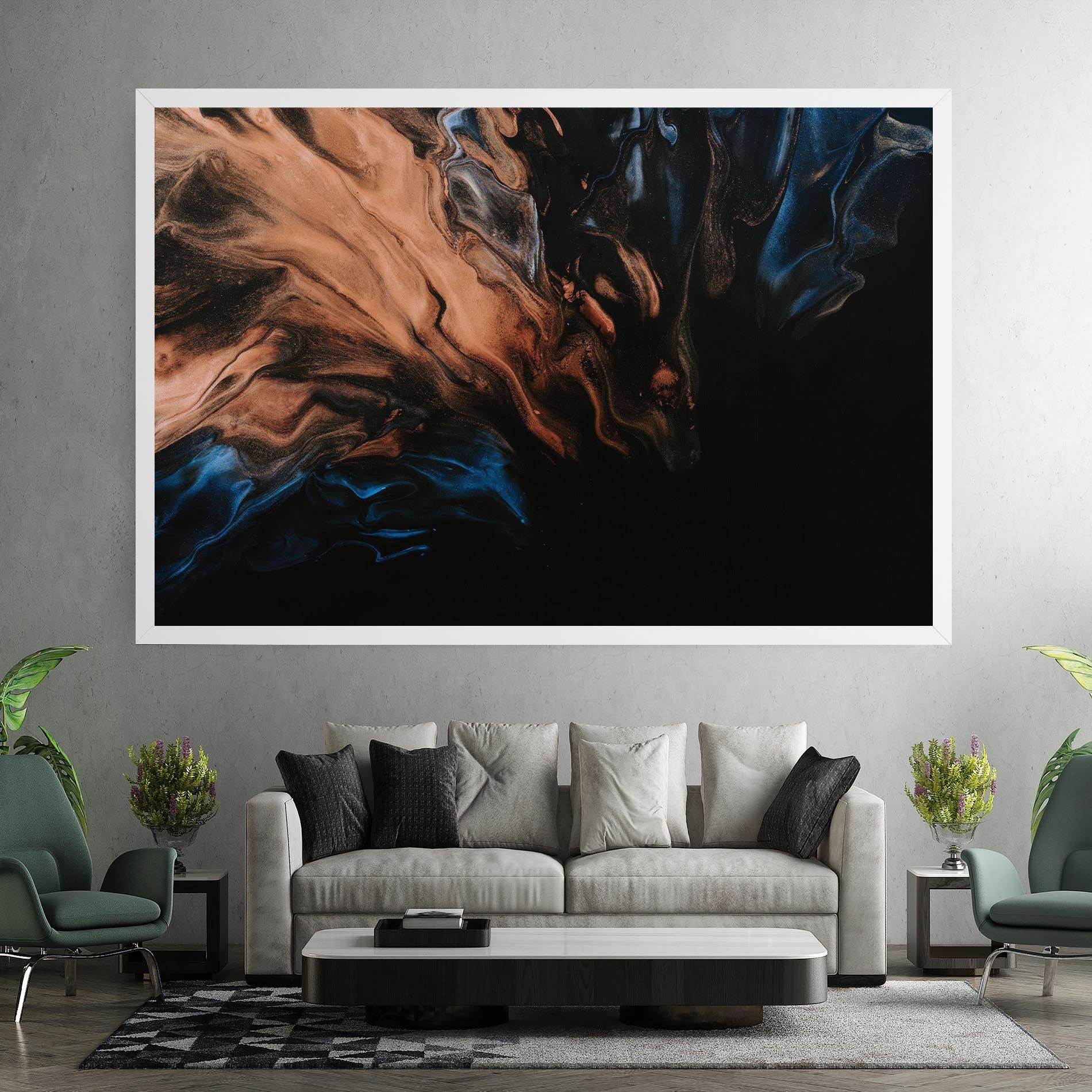 Dark Flame Abstract mockup 7