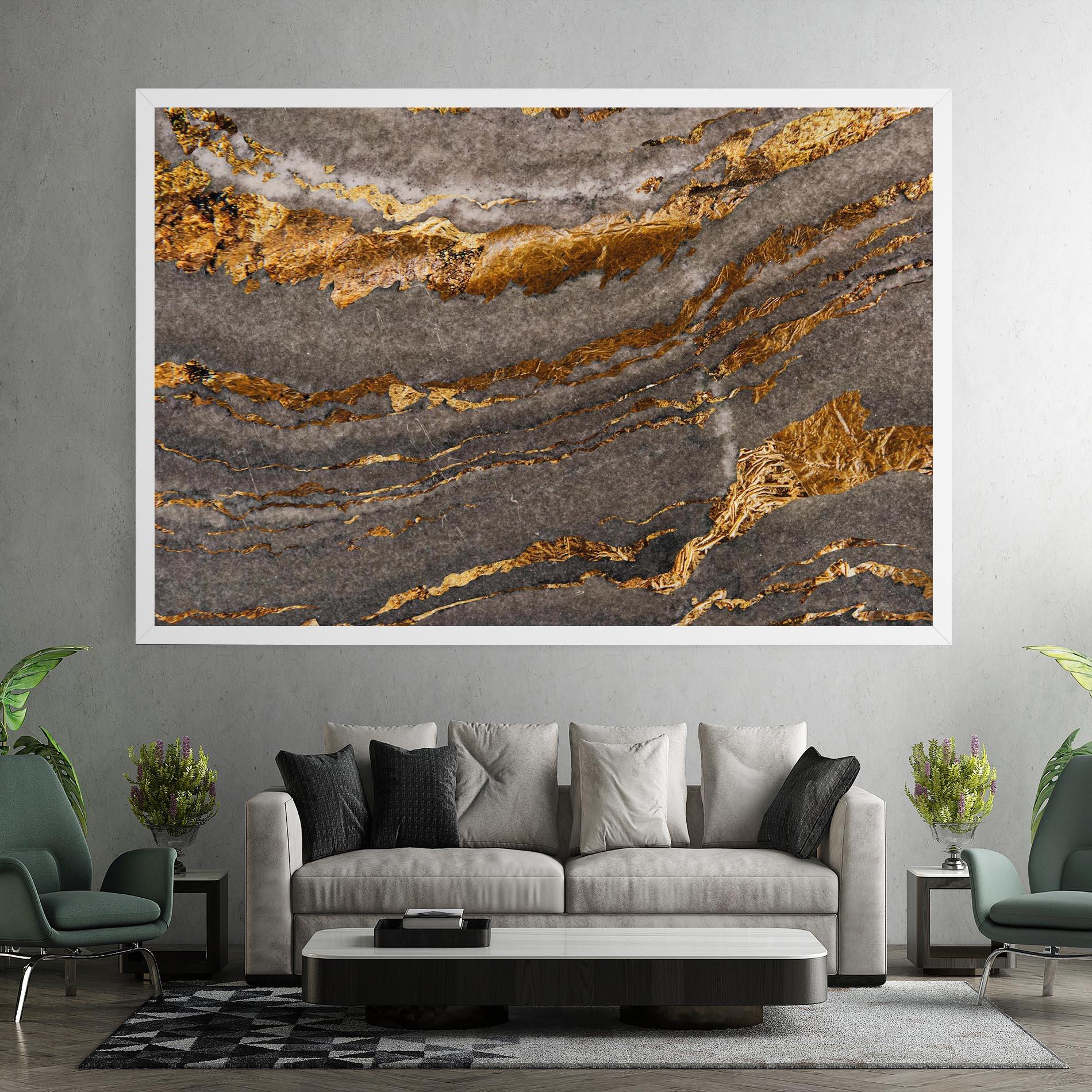 Tablou Canvas Gold Paper Marble mockup 7