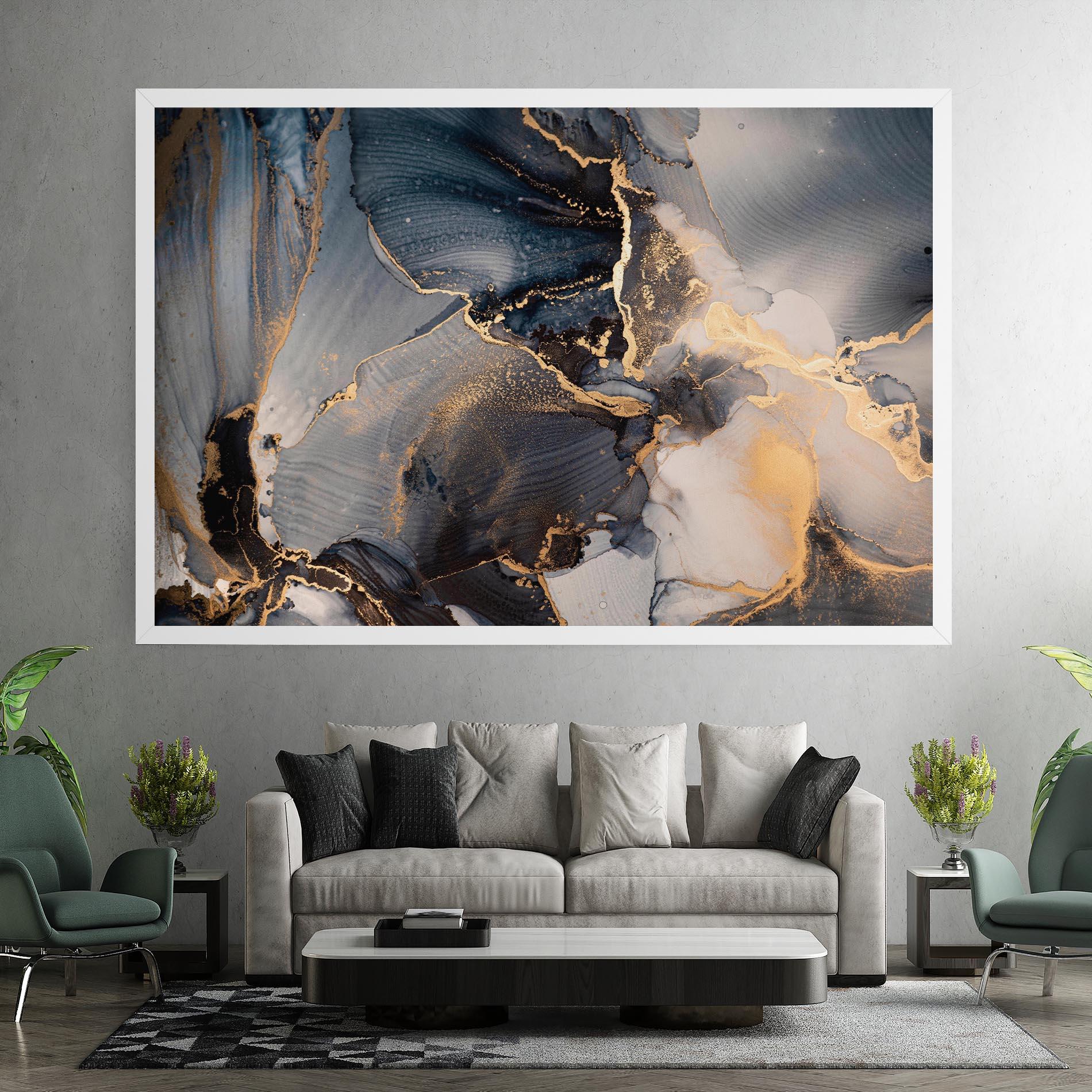 Tablou Canvas Golden Abstract Marble mockup 7