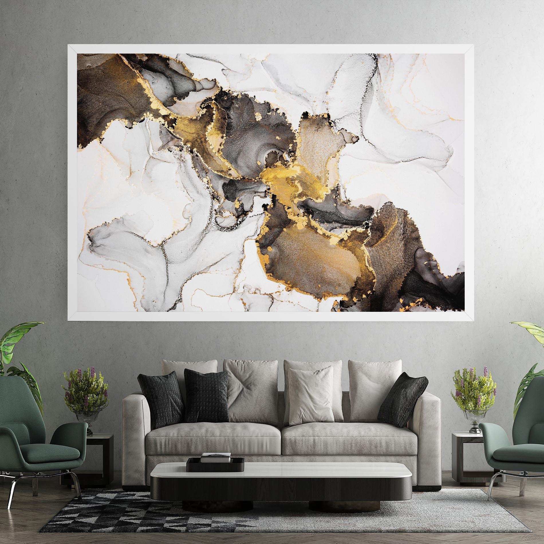 Tablou Canvas Golden Marble Shades mockup 7