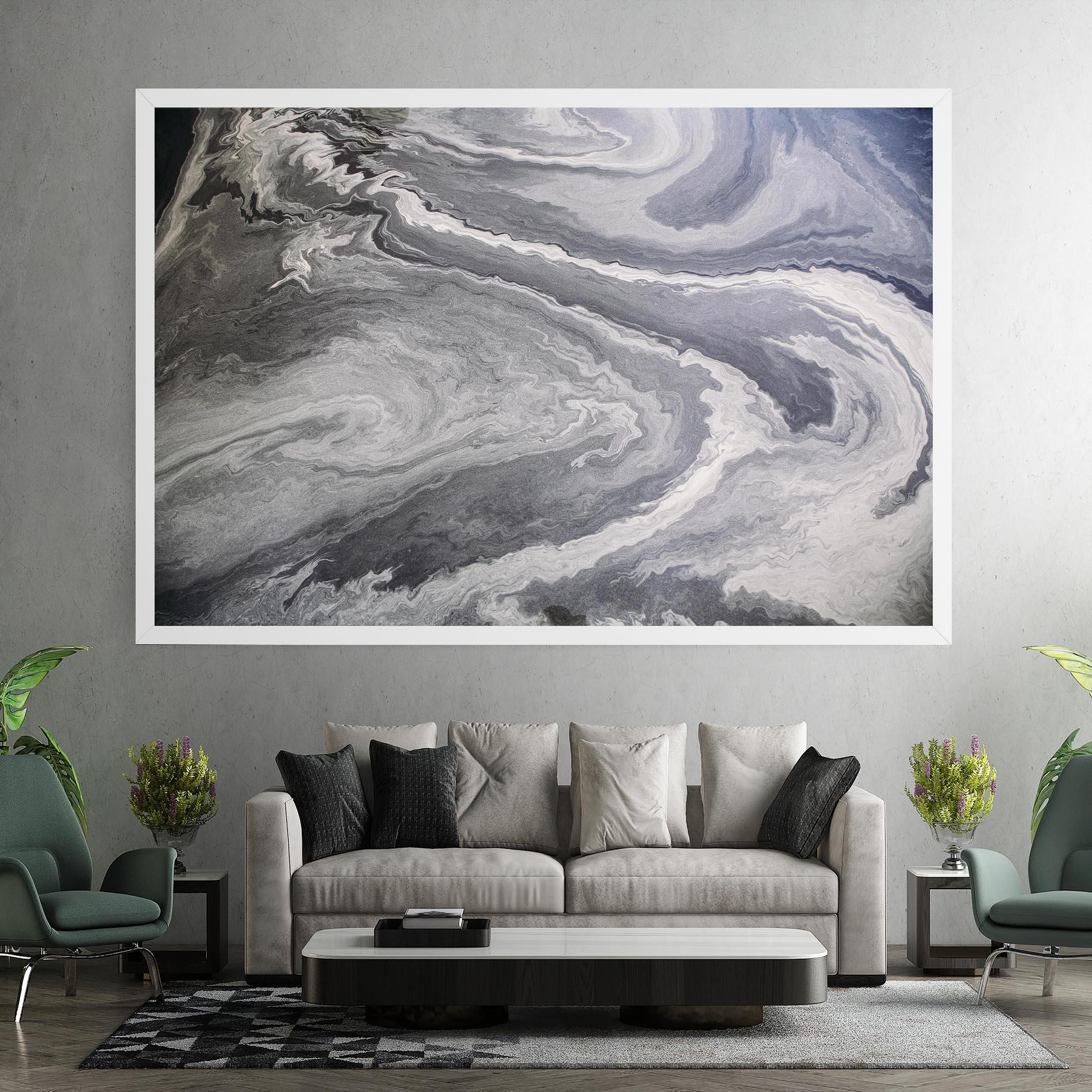 Tablou Canvas Grey Liquid Marble mockup 7