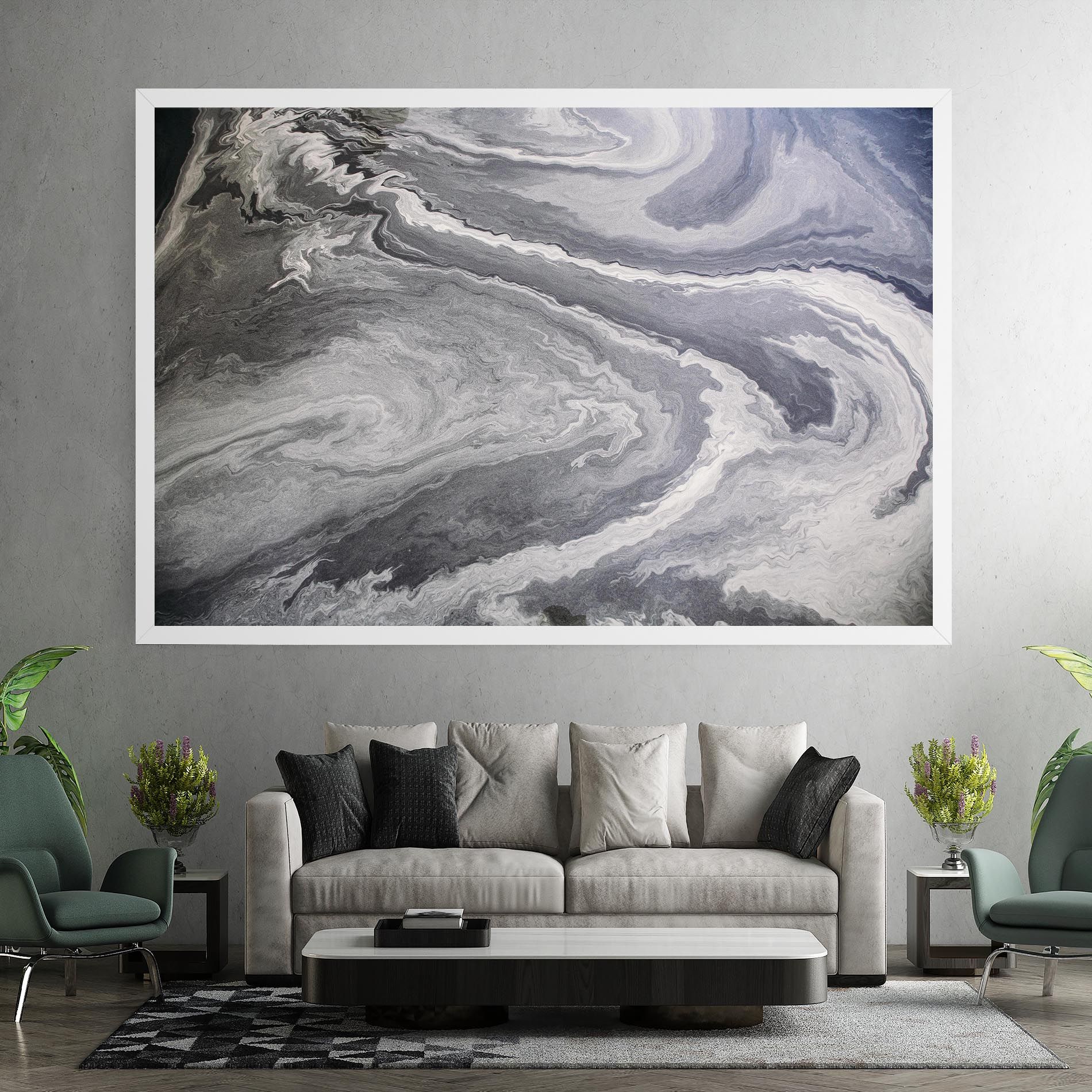 Grey Liquid Marble mockup 7