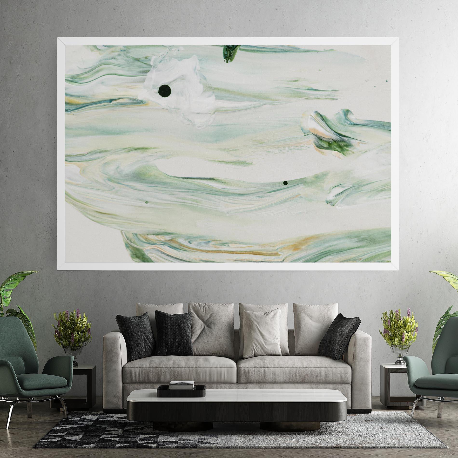 Tablou Canvas Light Green Painting mockup 7