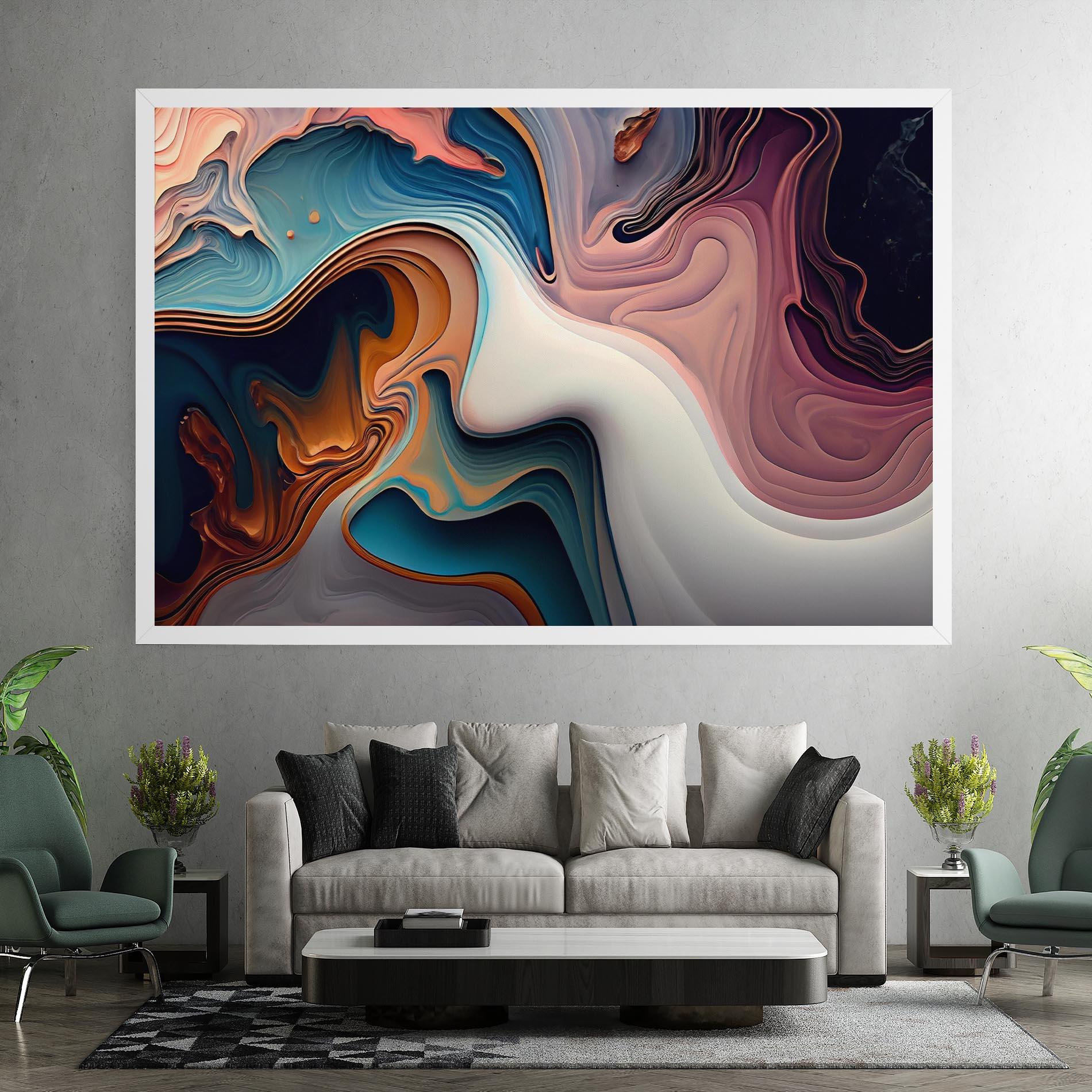 Tablou Canvas Mixed Colors Marble mockup 7