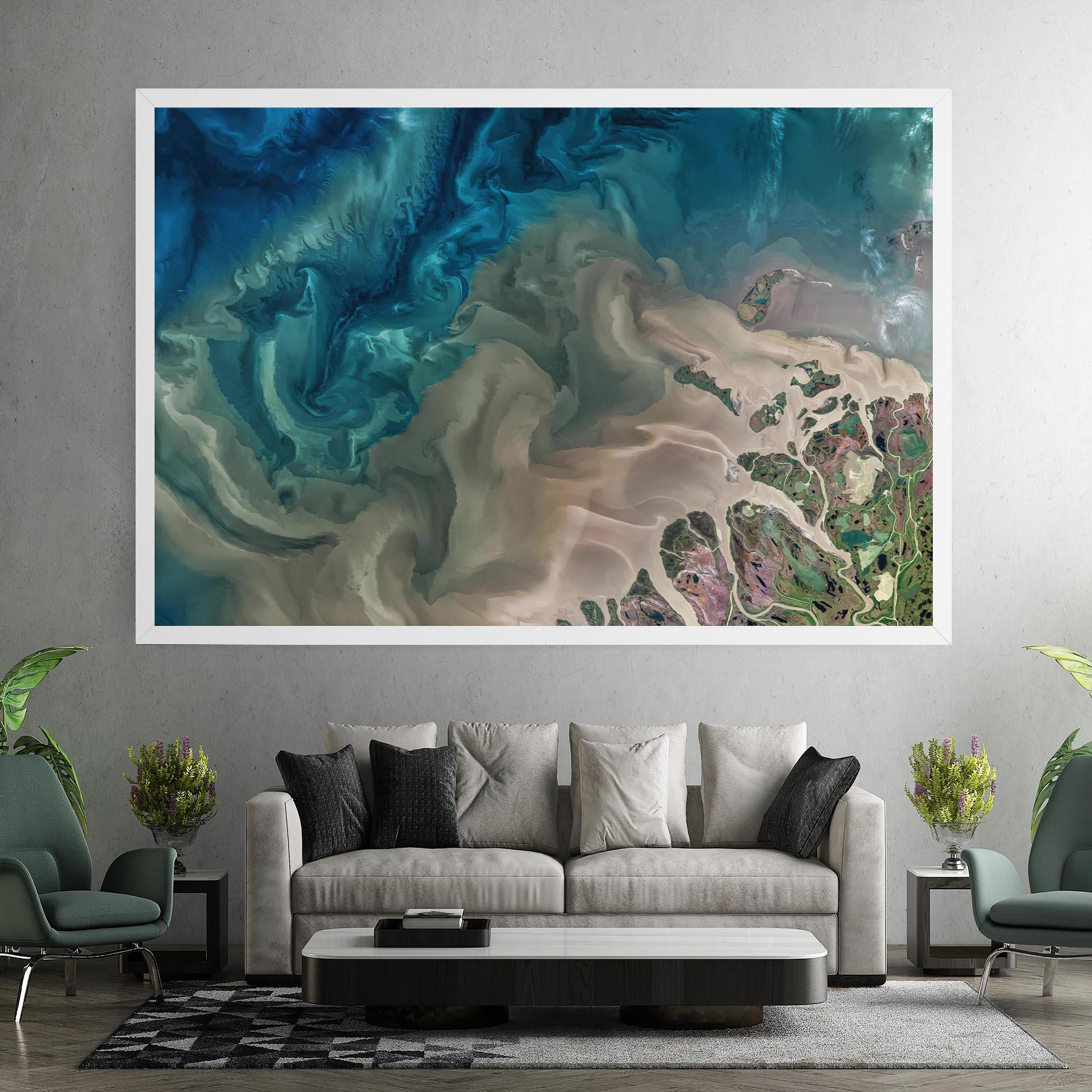 Tablou Canvas Ocean Blue Marble mockup 7