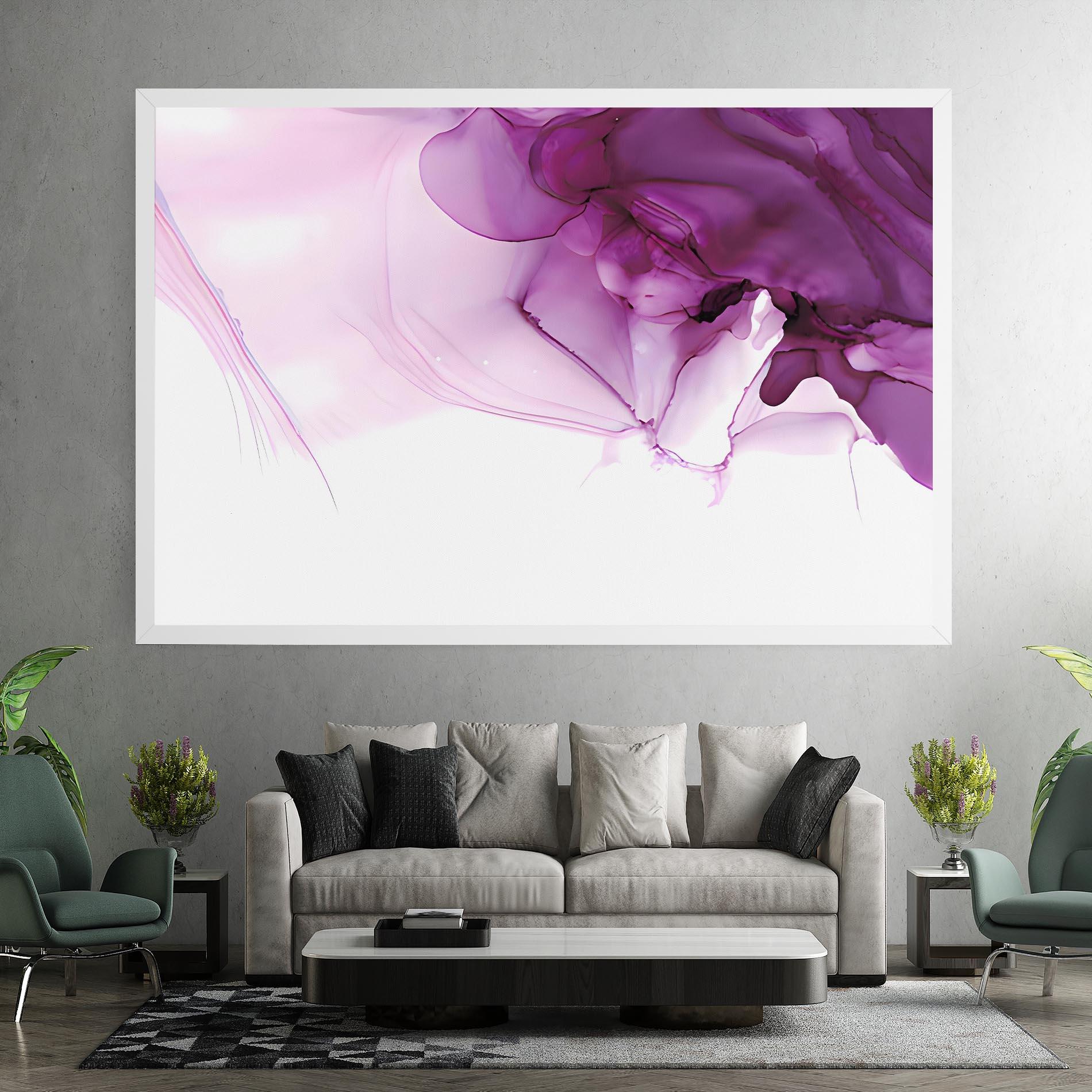 Tablou Canvas Purple Ink Marble mockup 7