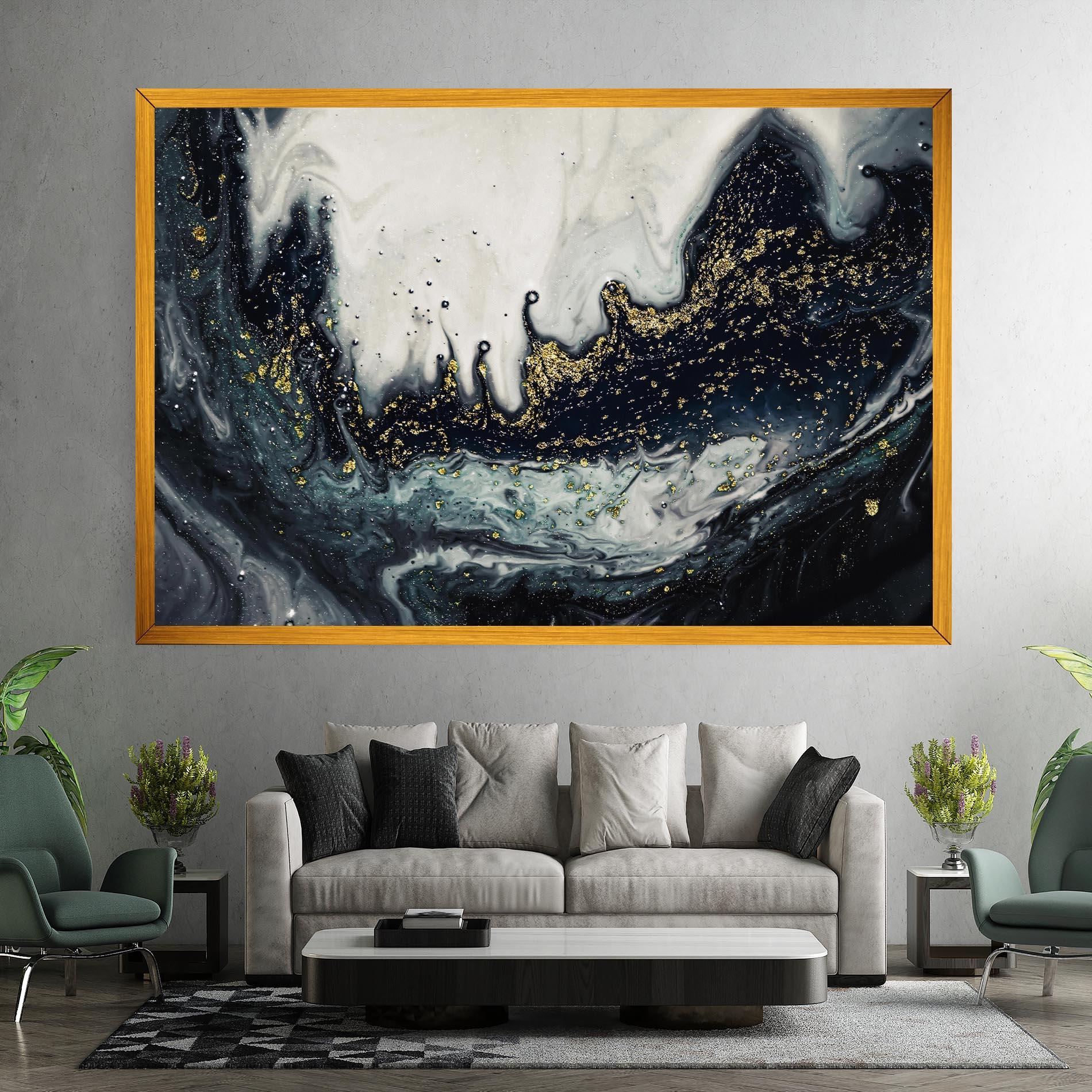 Tablou Canvas Abstract Black mockup 7