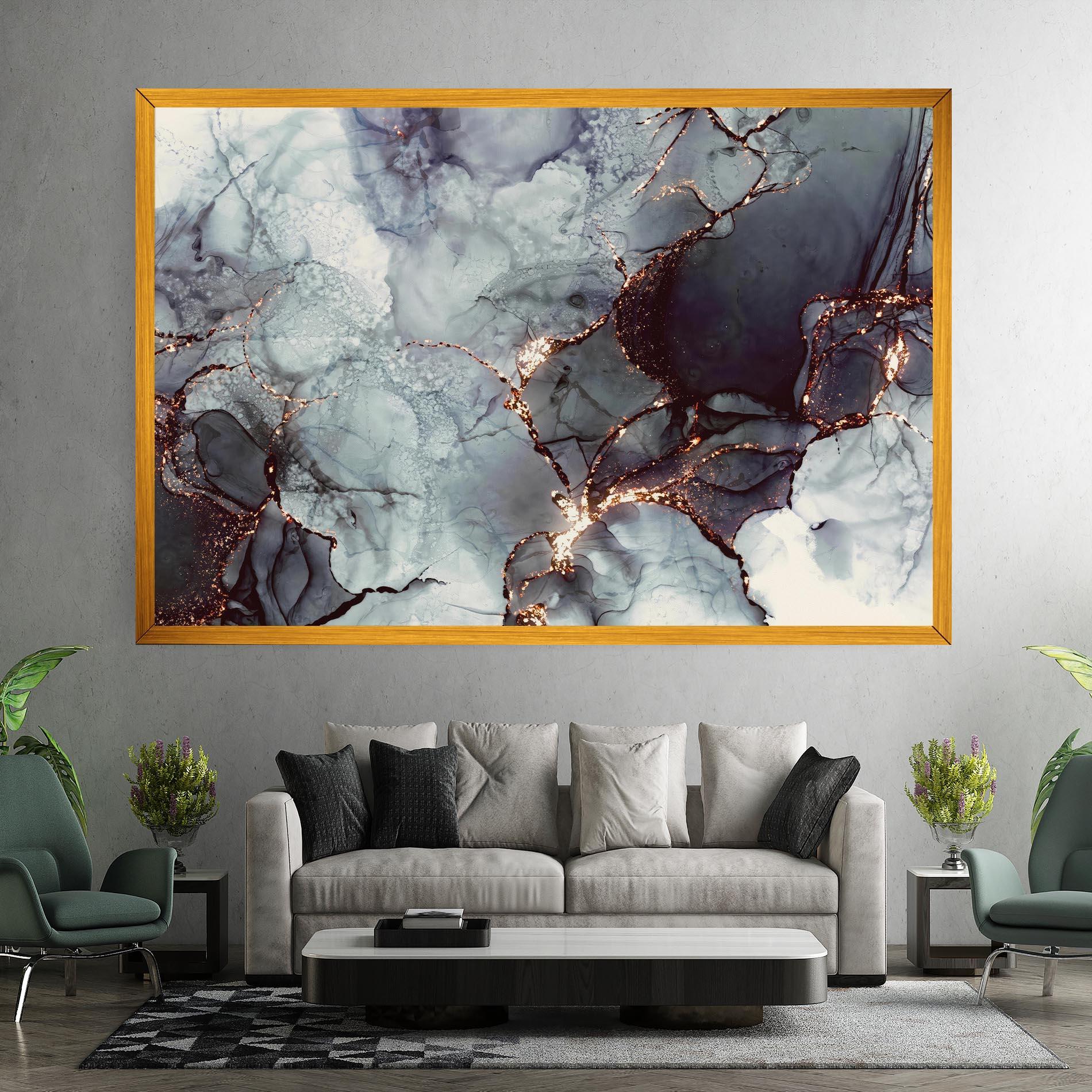 Tablou Canvas Abstract Gold Path mockup 7