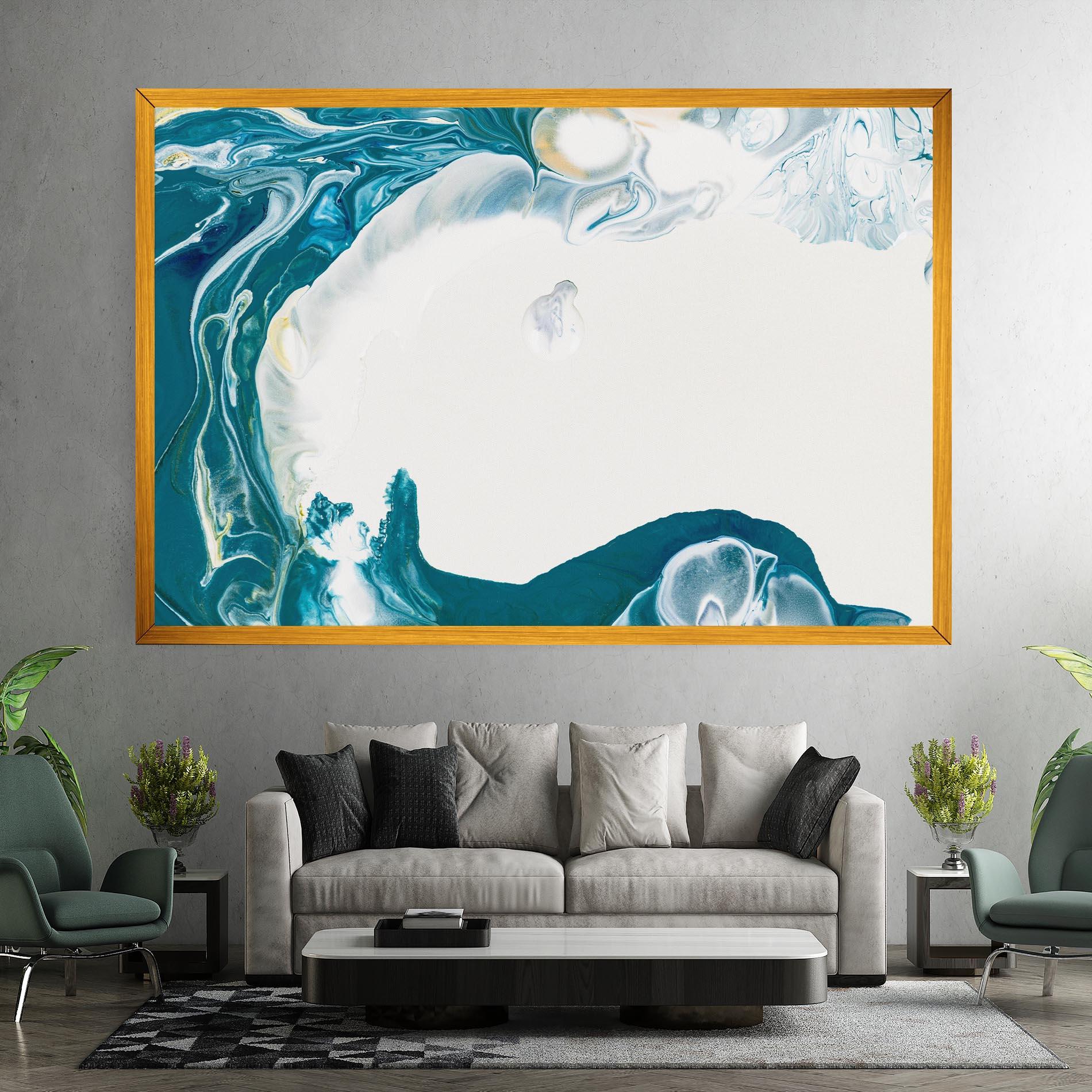 Tablou Canvas Beautiful Blue Paiting mockup 7