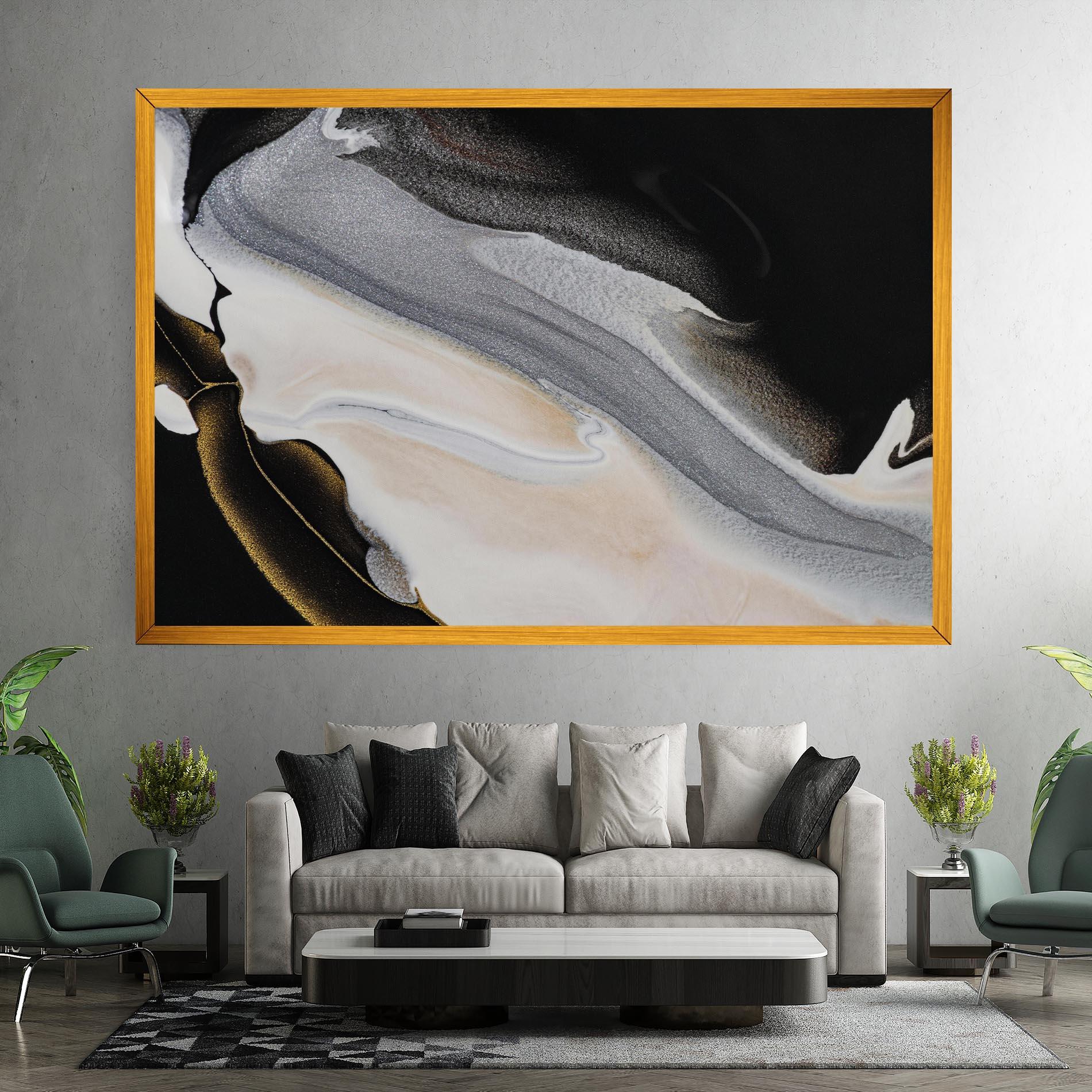 Tablou Canvas Black Light Grey mockup 7