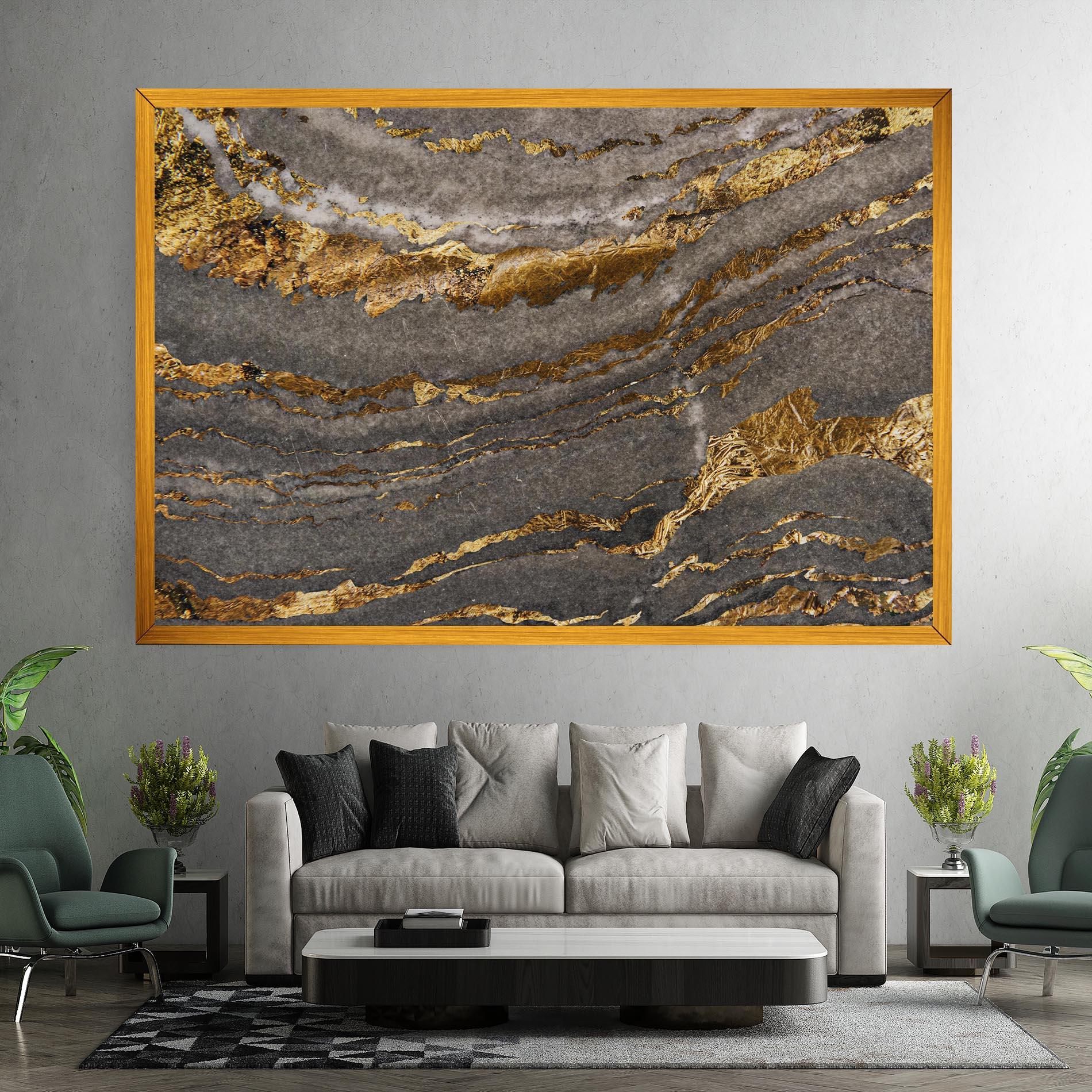 Tablou Canvas Dark Colden Grey mockup 7