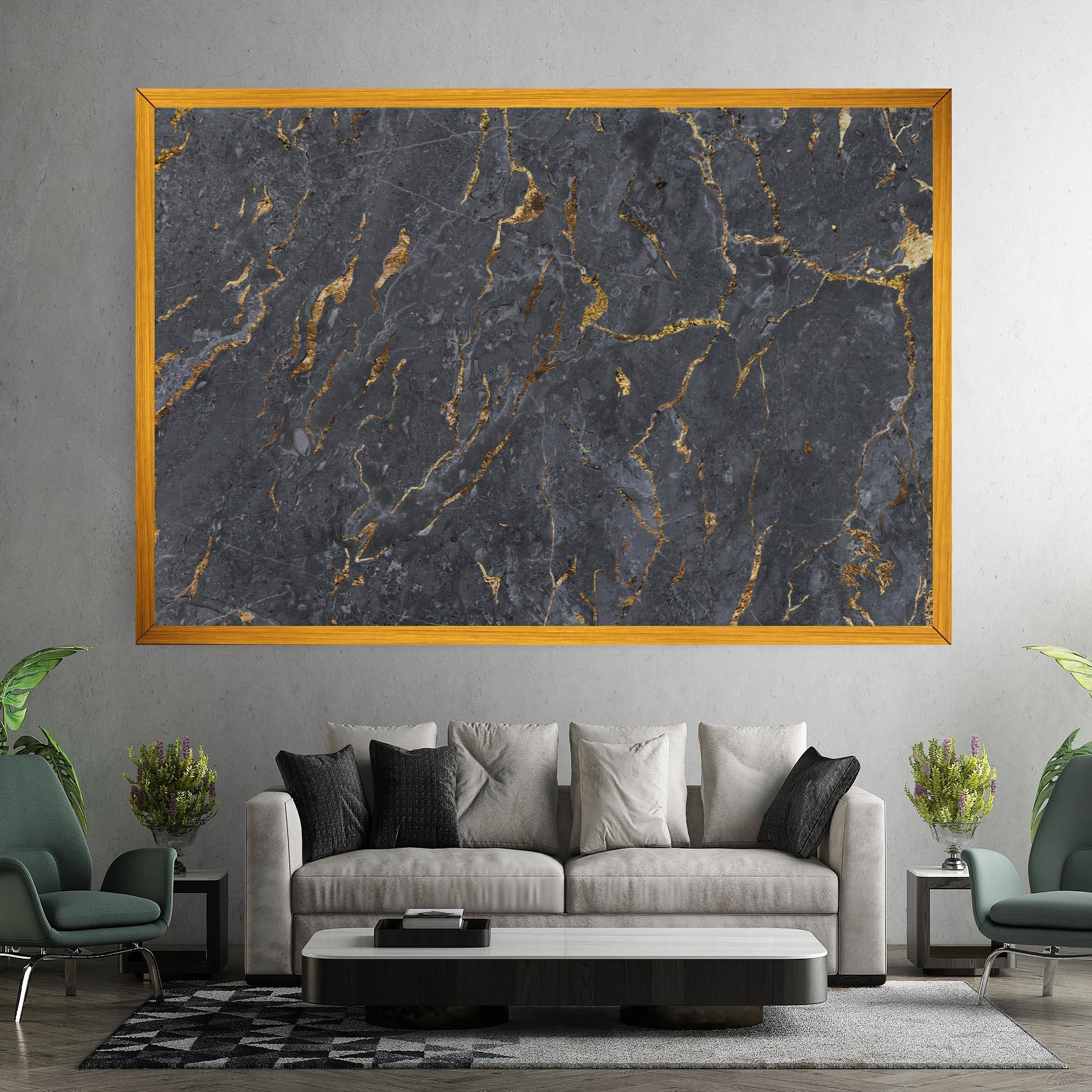 Tablou Canvas Gold Grey Marble mockup 7