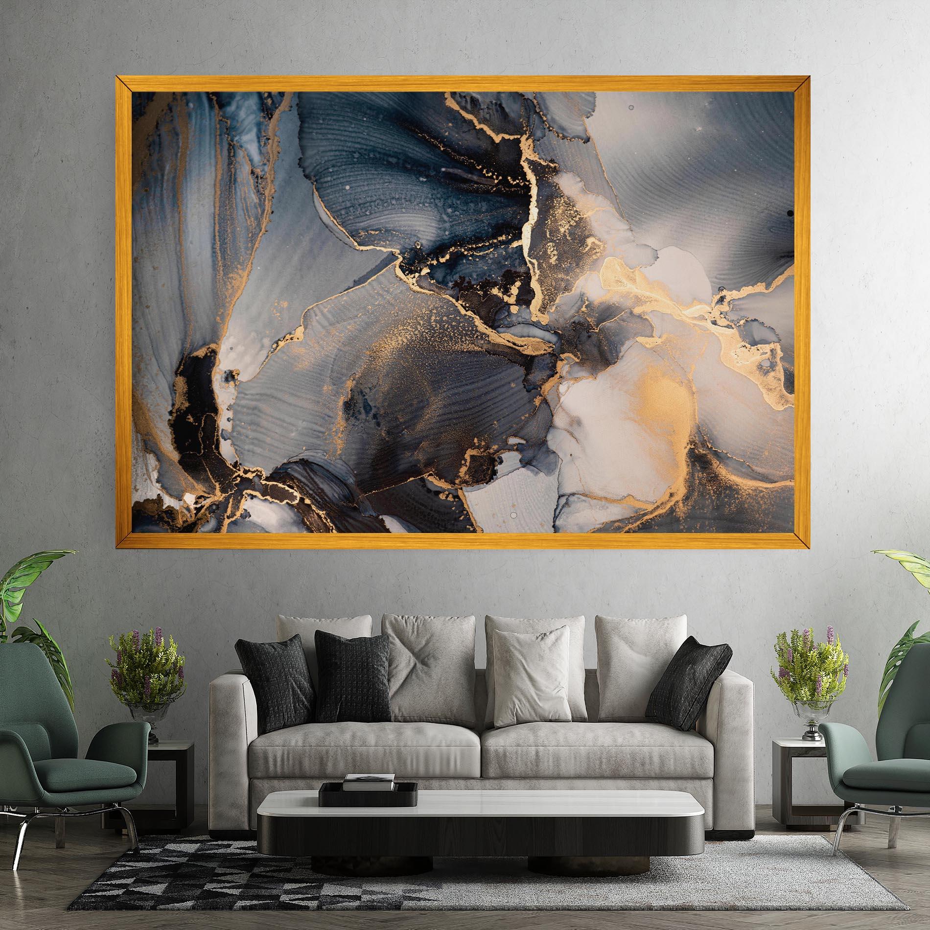 Tablou Canvas Golden Abstract Marble mockup 7