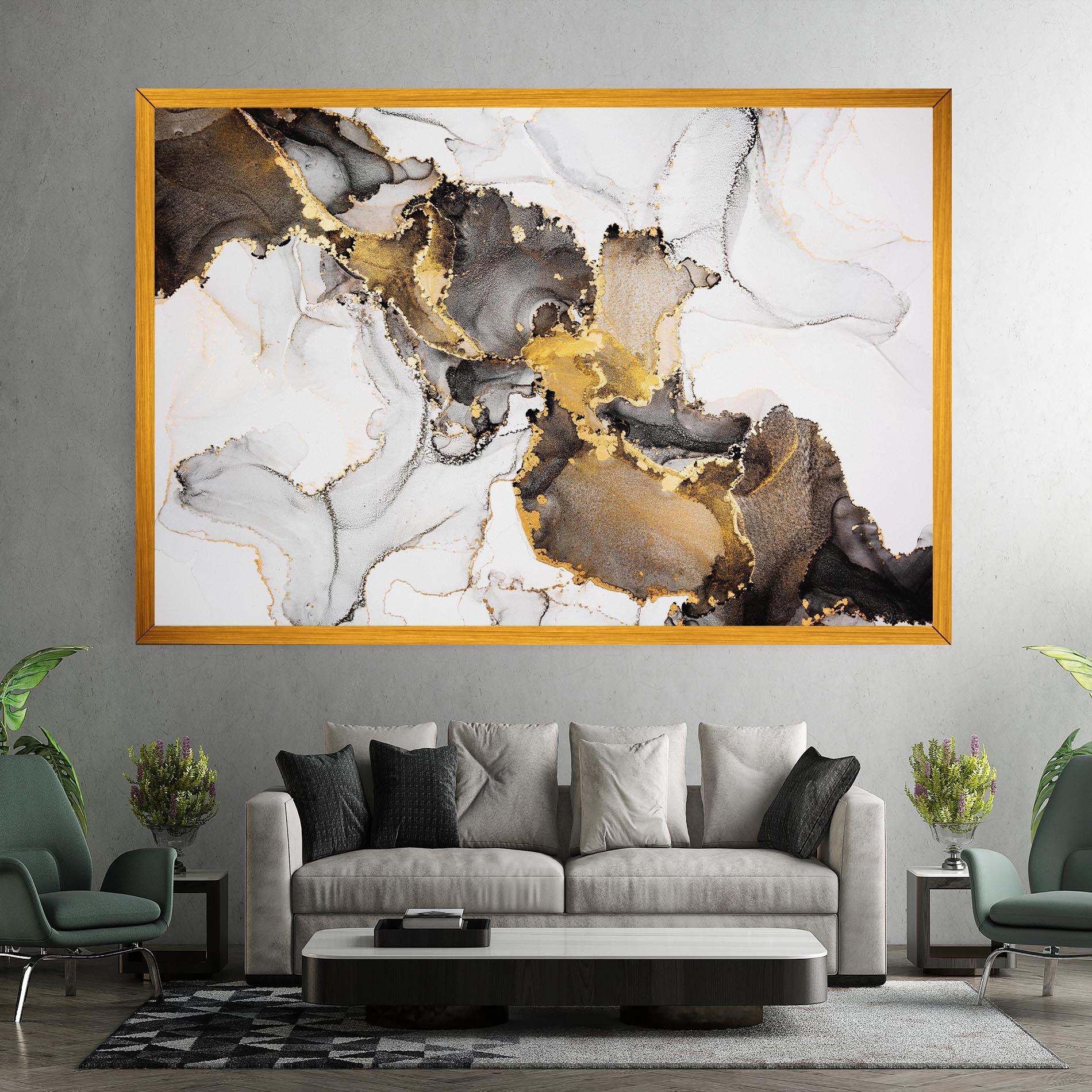 Tablou Canvas Golden Marble Shades mockup 7