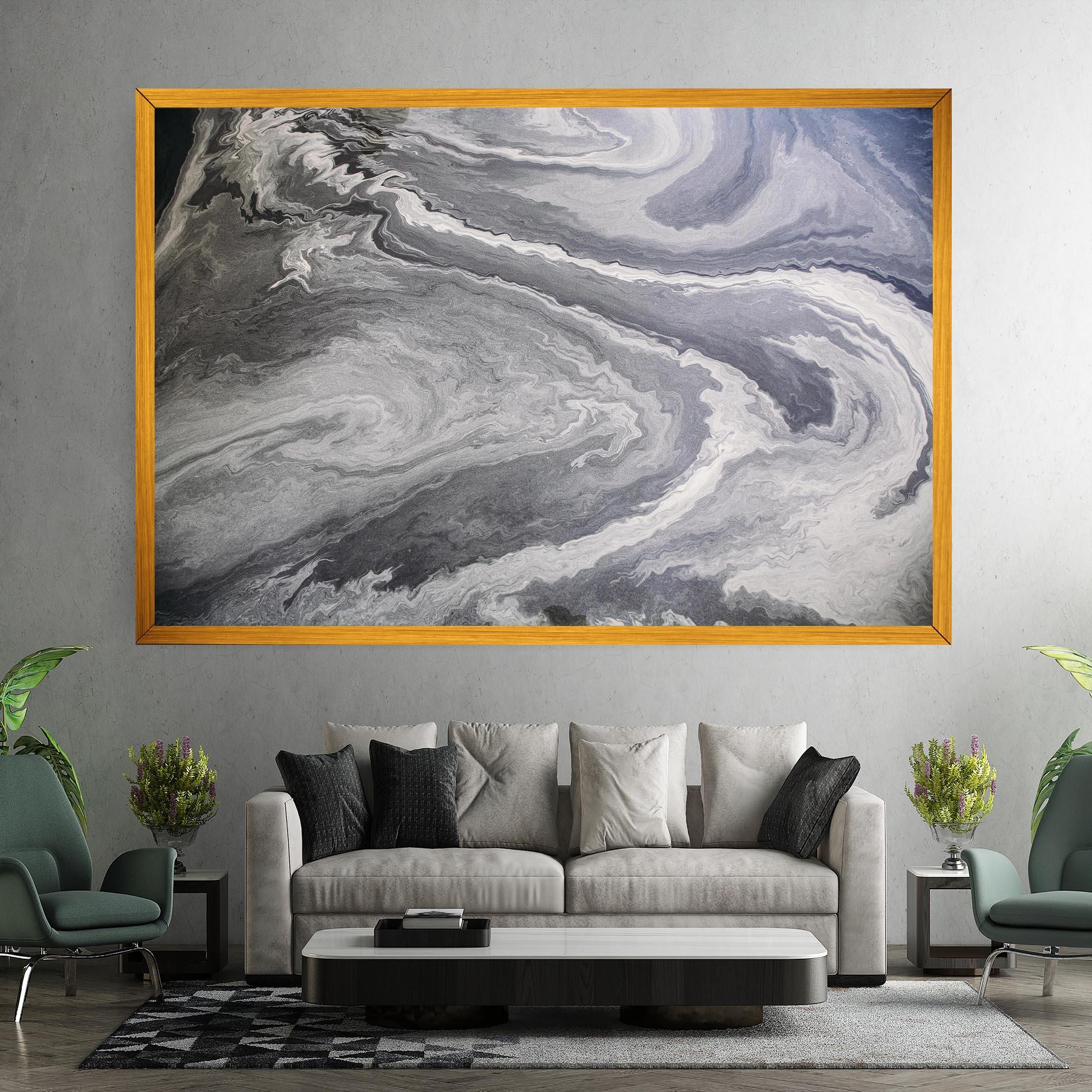 Tablou Canvas Grey Liquid Marble mockup 7