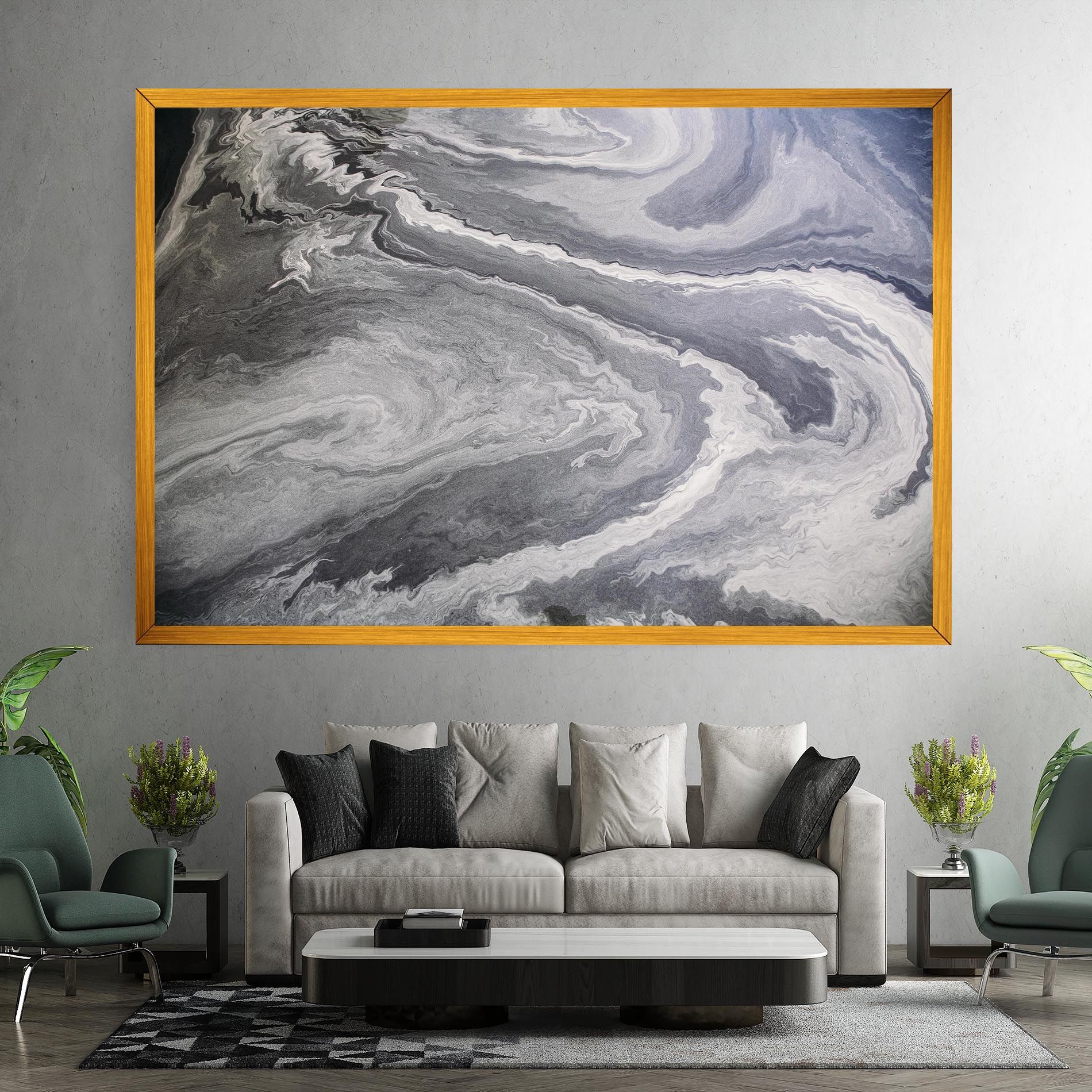 Grey Liquid Marble mockup 7
