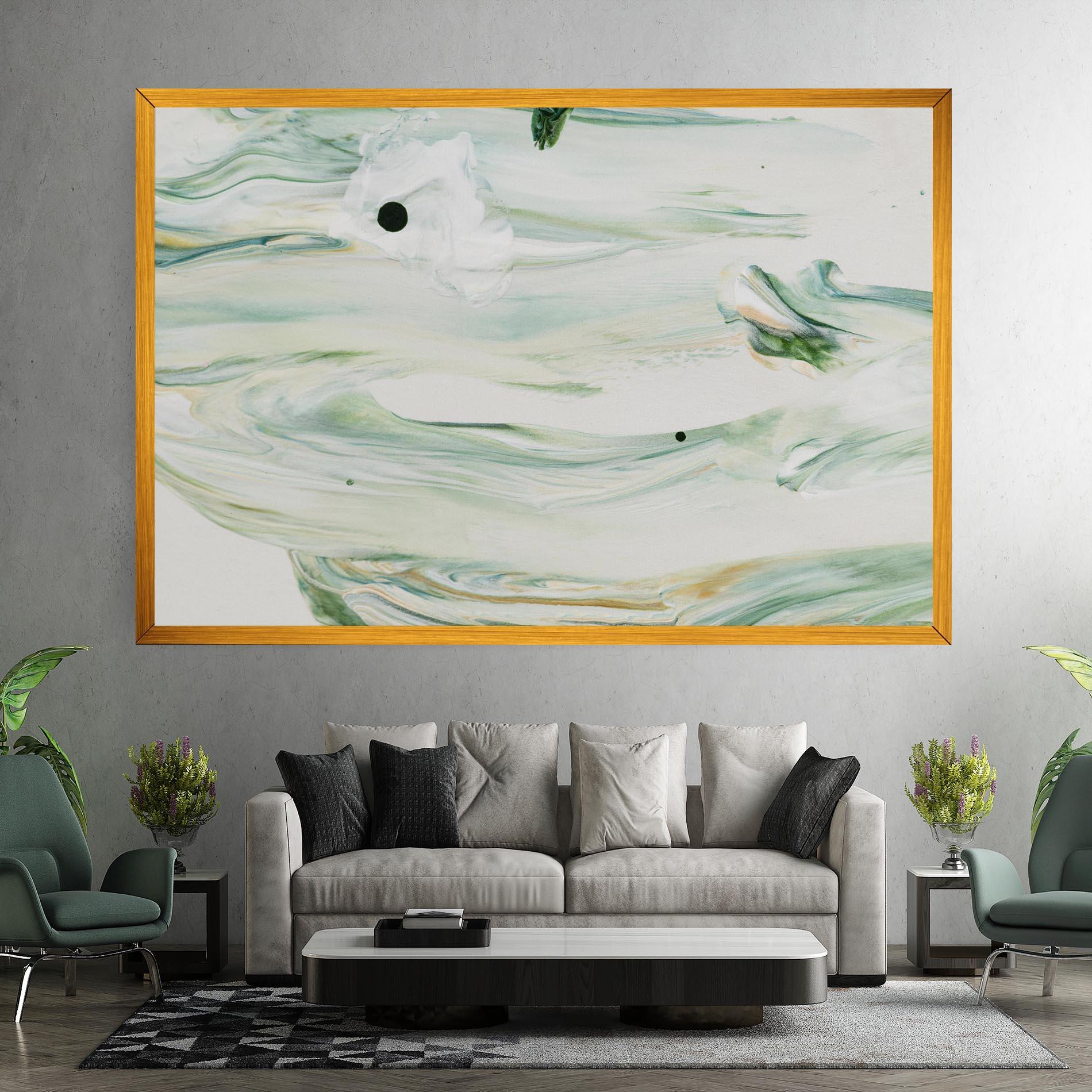 Tablou Canvas Light Green Painting mockup 7