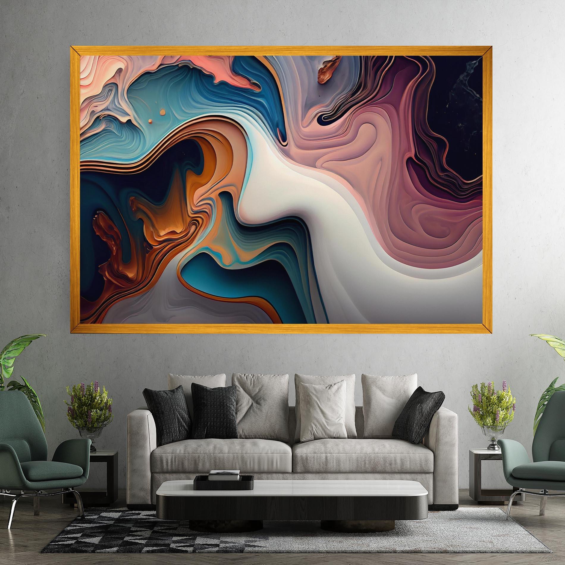 Tablou Canvas Mixed Colors Marble mockup 7