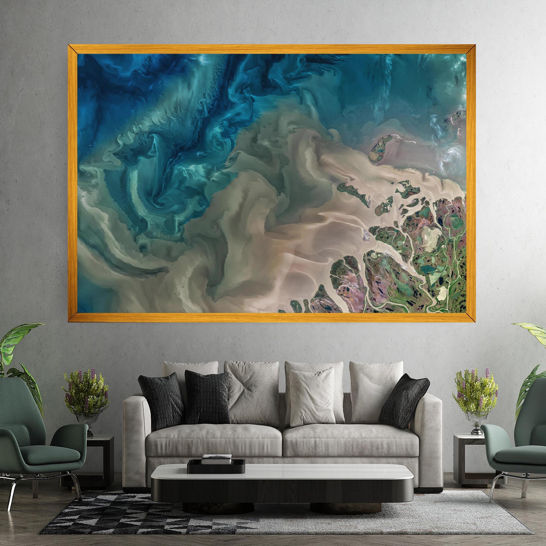 Tablou Canvas Ocean Blue Marble mockup 7