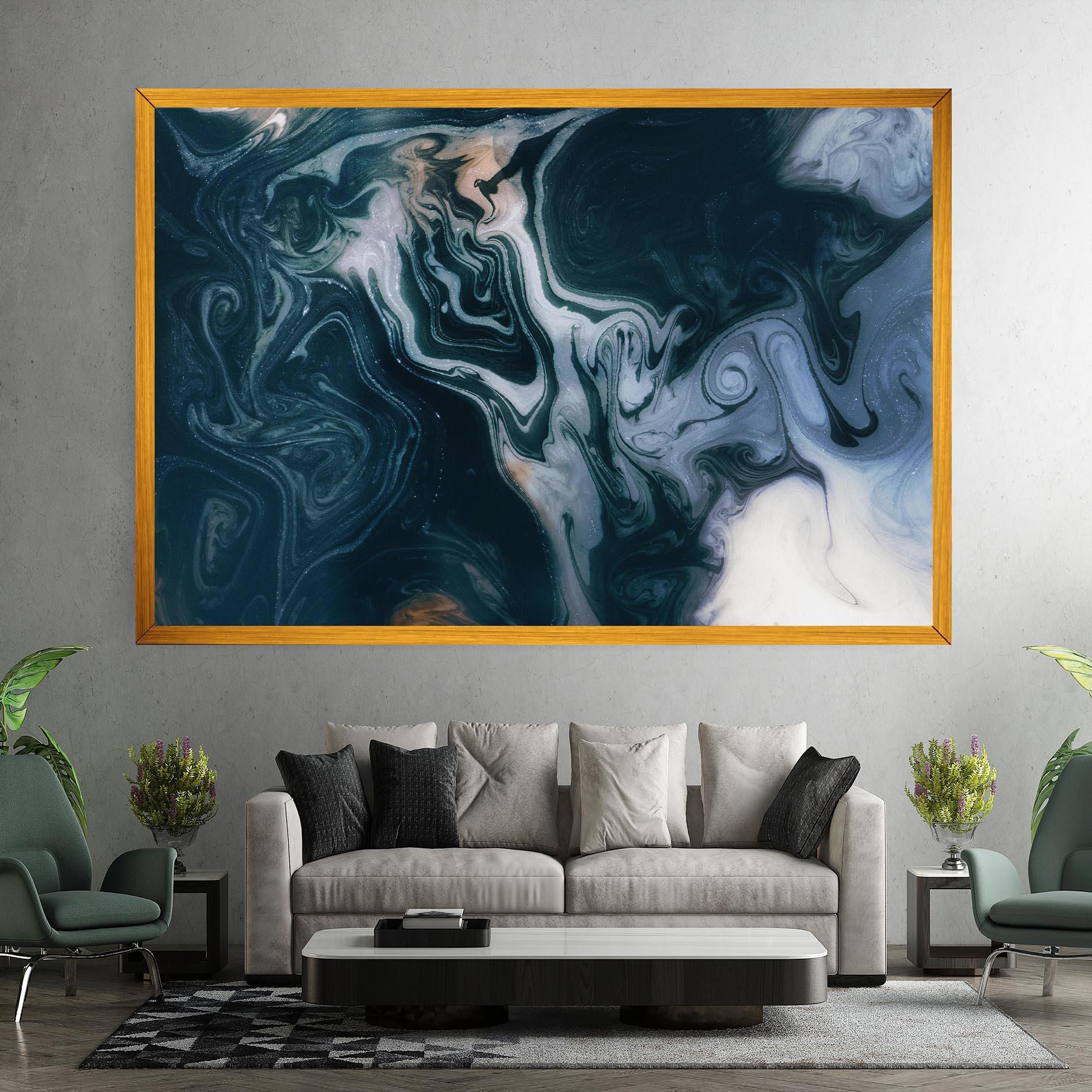 Tablou Canvas Ocean Dark Blue mockup 7