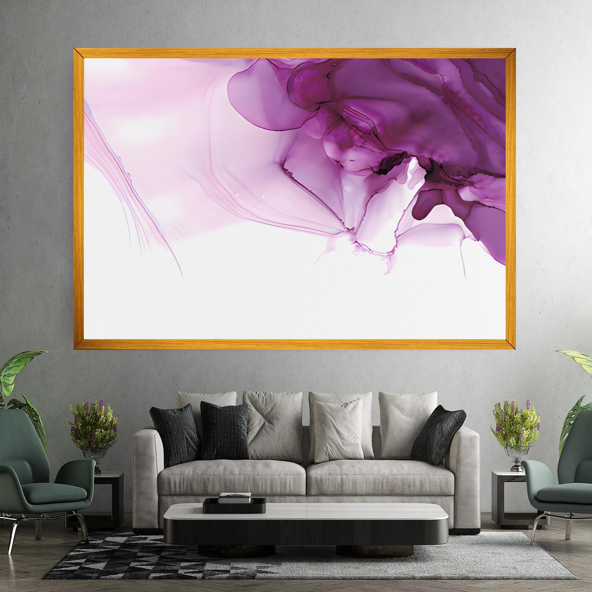 Tablou Canvas Purple Ink Marble mockup 7