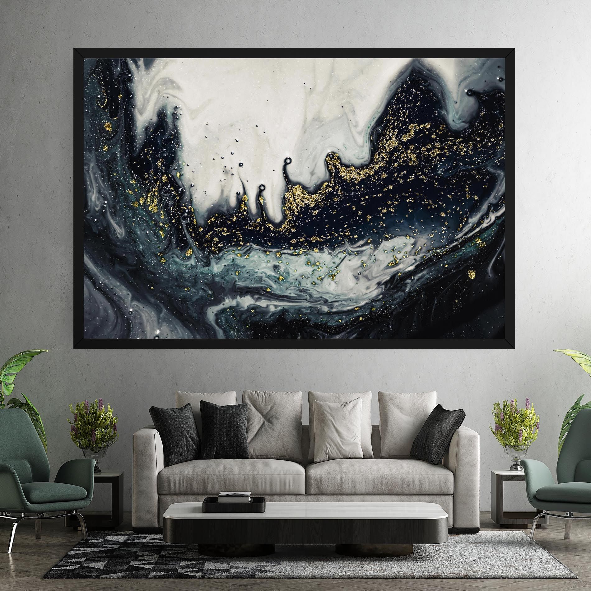 Abstract Black mockup 7