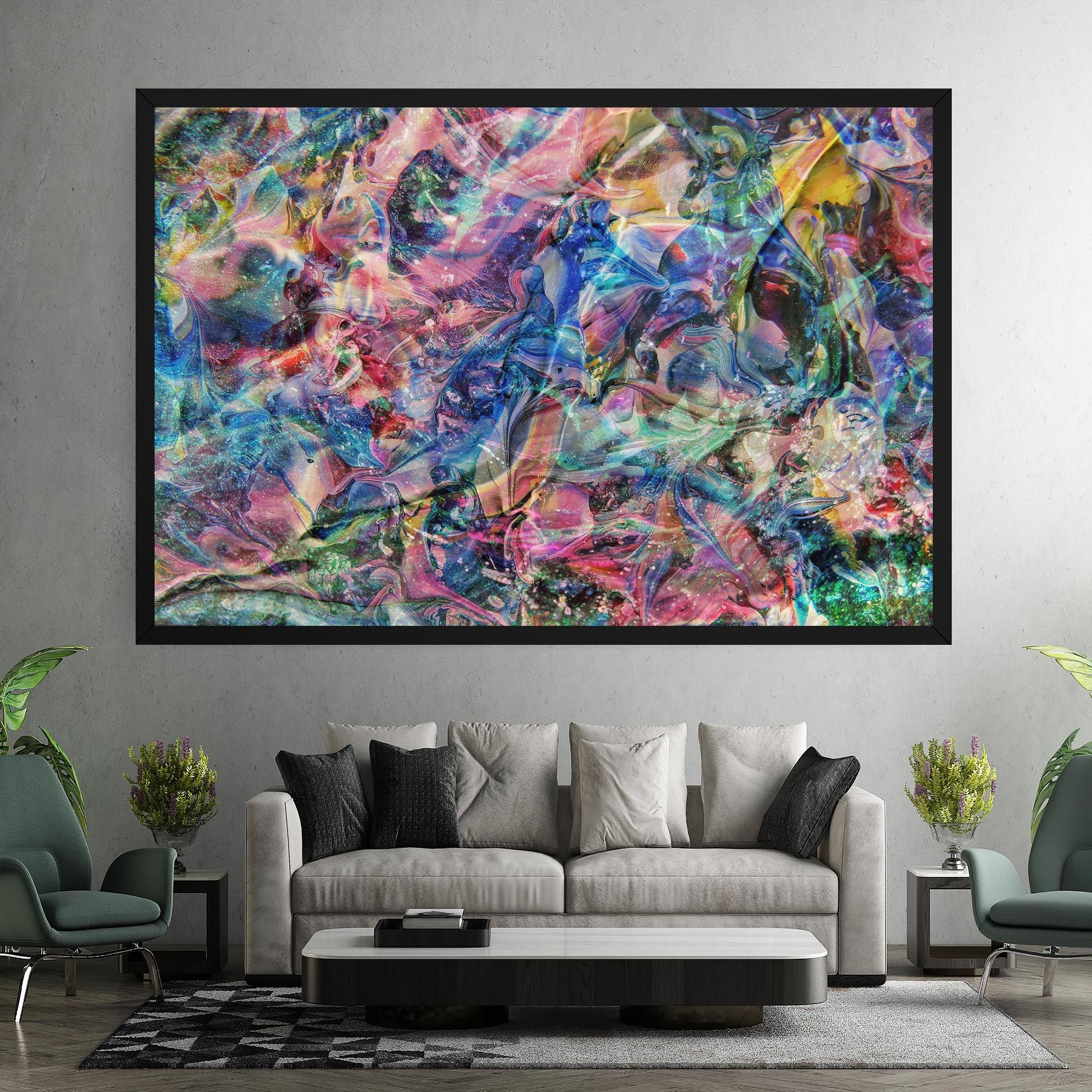 Abstract Colourful Glass mockup 7