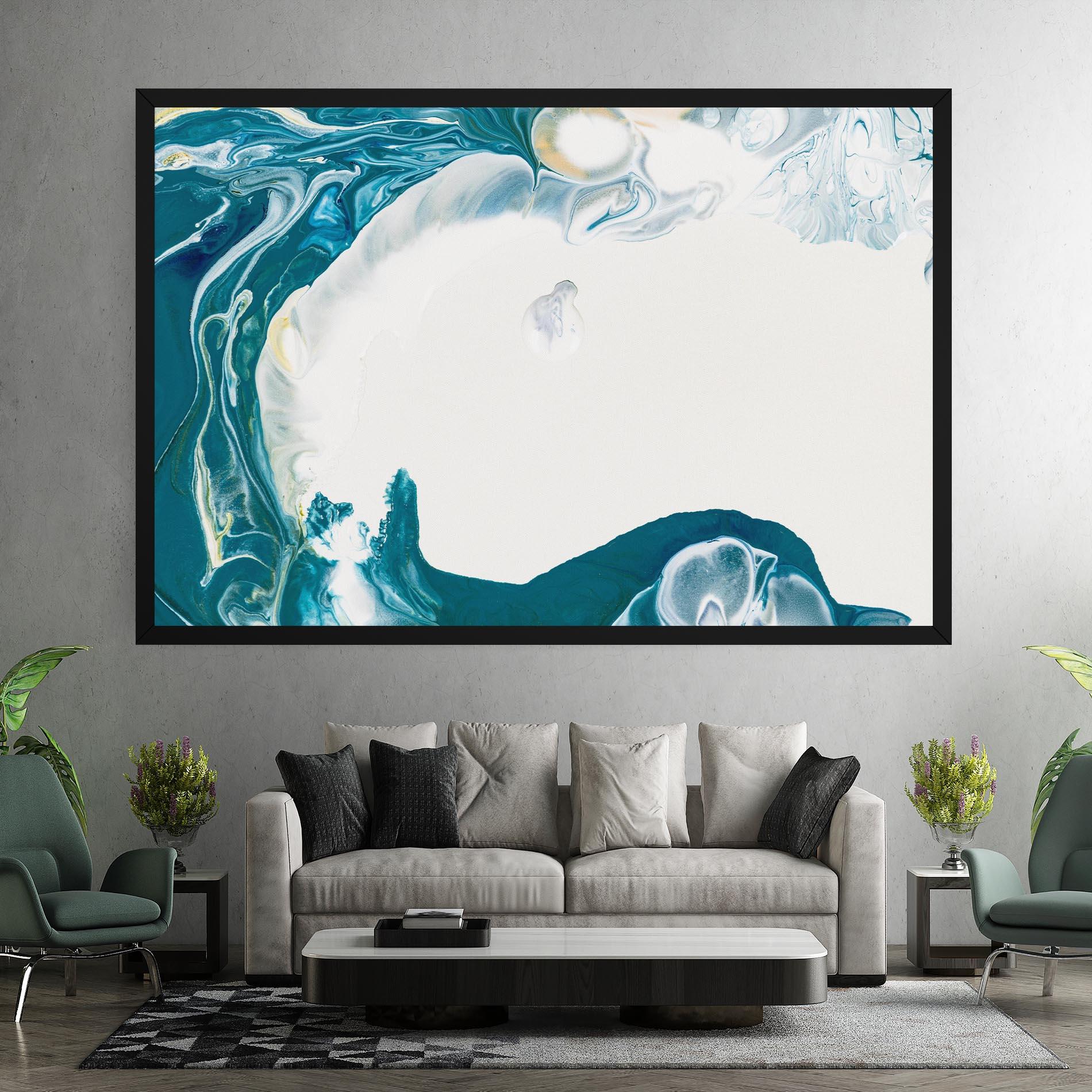 Tablou Canvas Beautiful Blue Paiting mockup 7