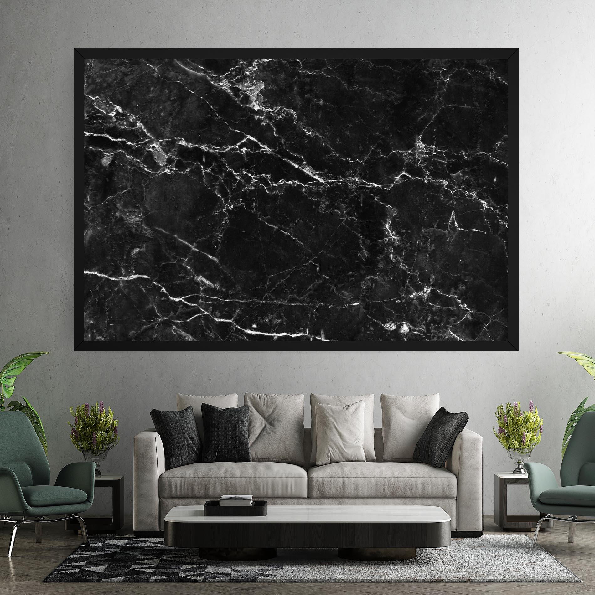 Tablou Canvas Black White Marble mockup 7