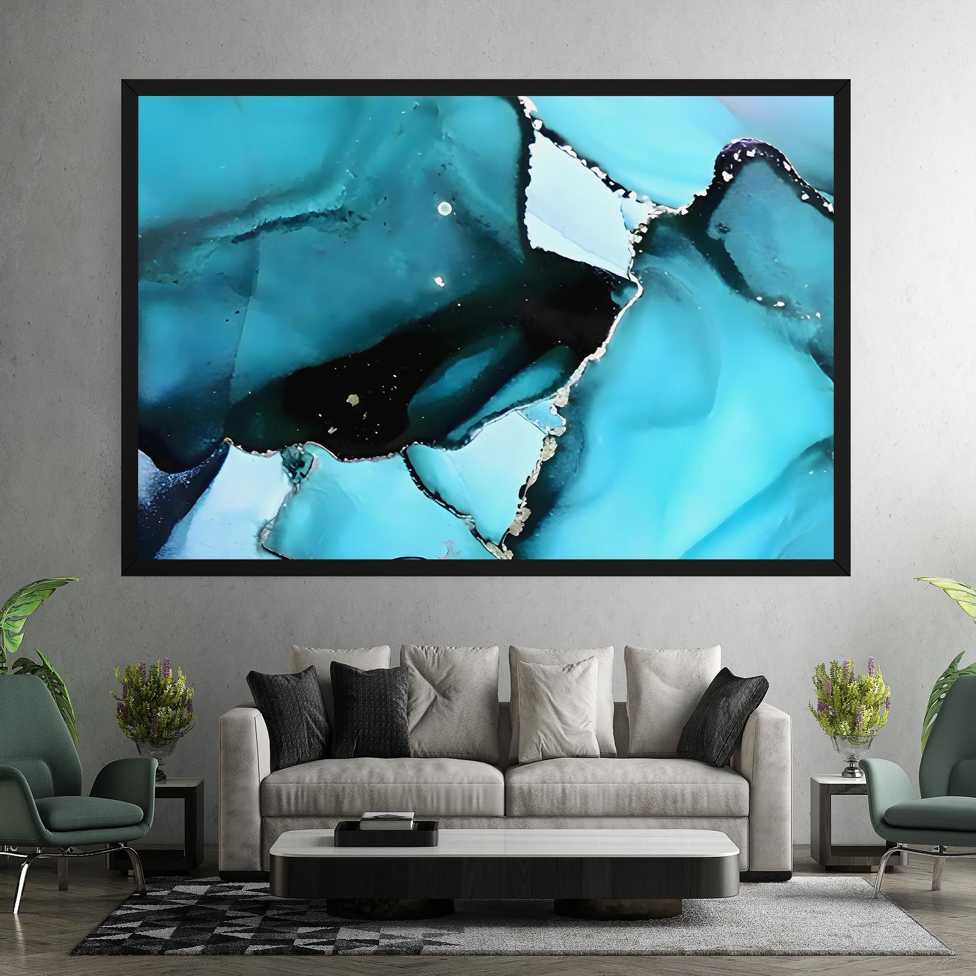 Blue Paint Marble mockup 7