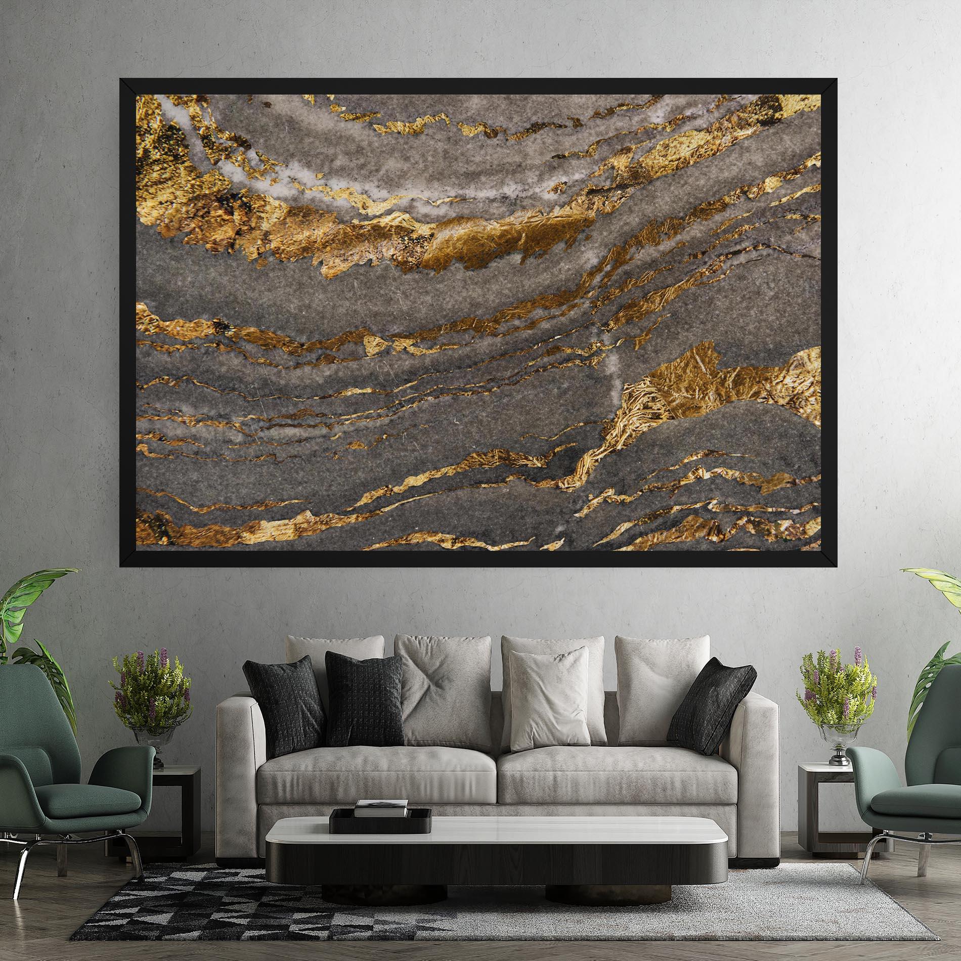 Tablou Canvas Dark Colden Grey mockup 7