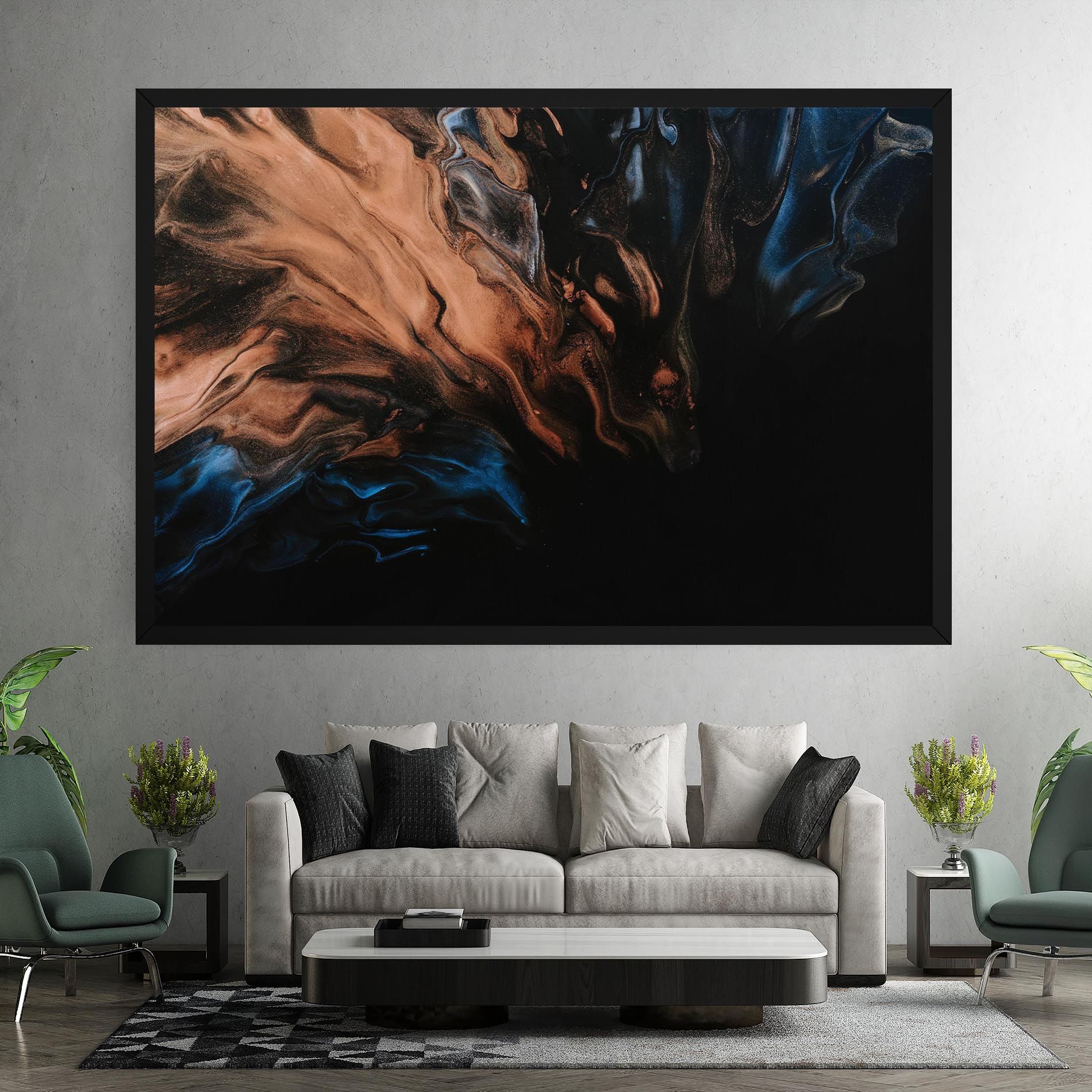 Dark Flame Abstract mockup 7