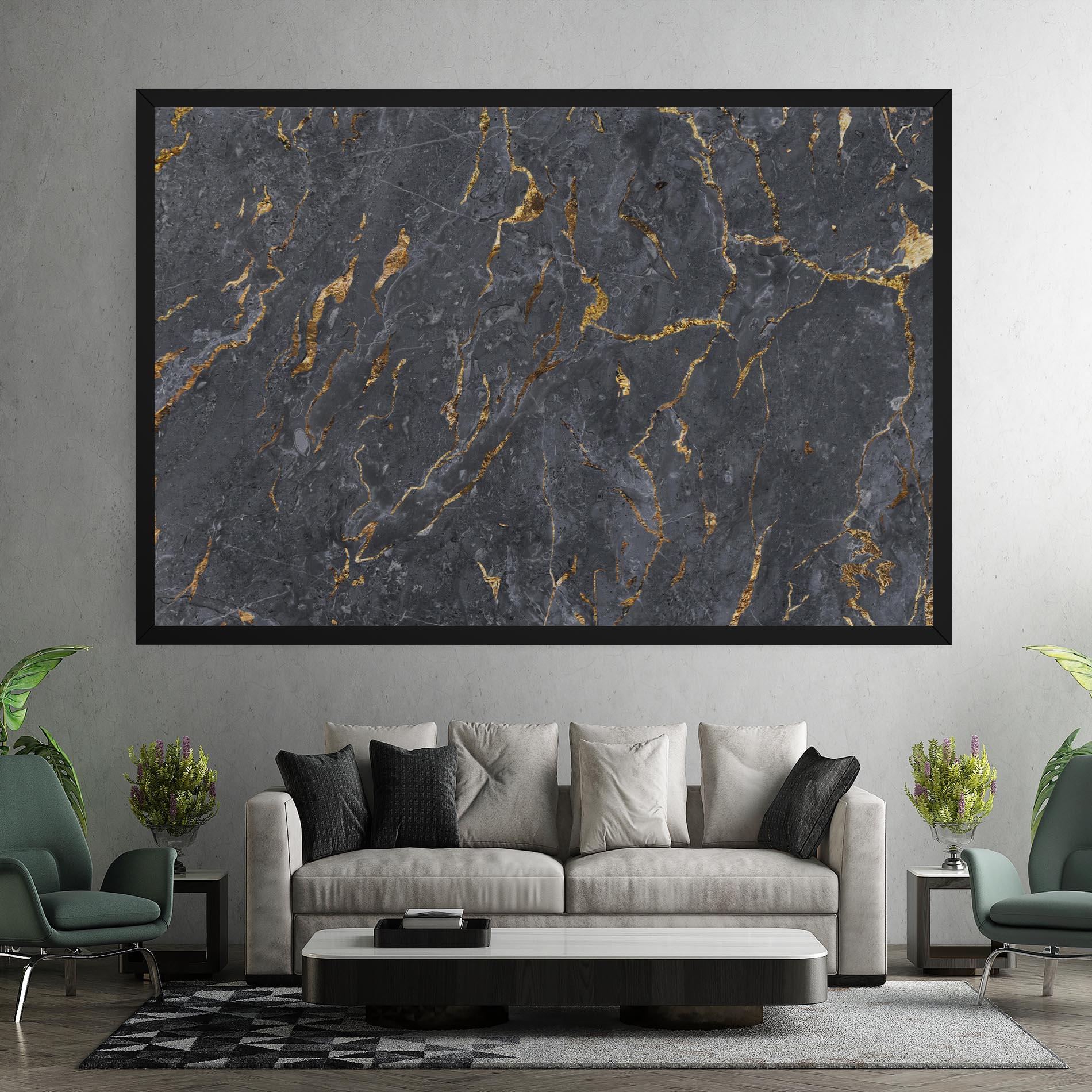 Tablou Canvas Gold Grey Marble mockup 7