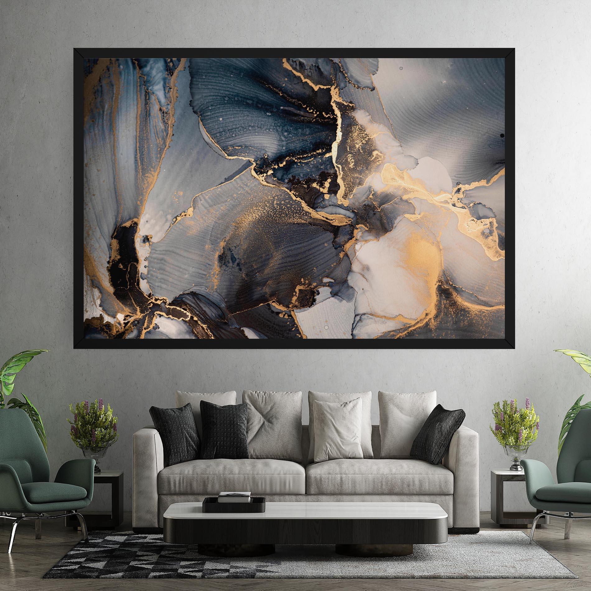 Tablou Canvas Golden Abstract Marble mockup 7