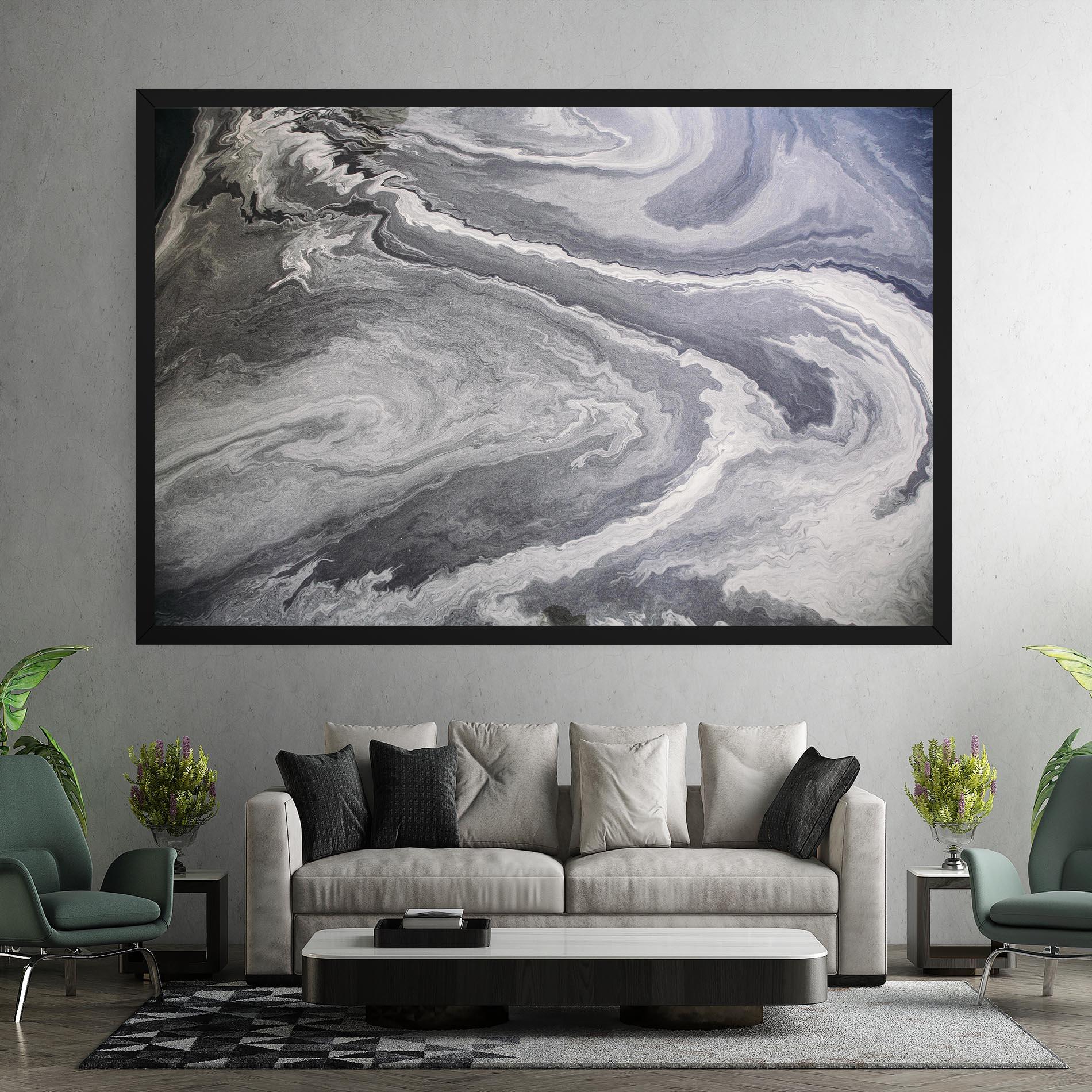 Tablou Canvas Grey Liquid Marble mockup 7