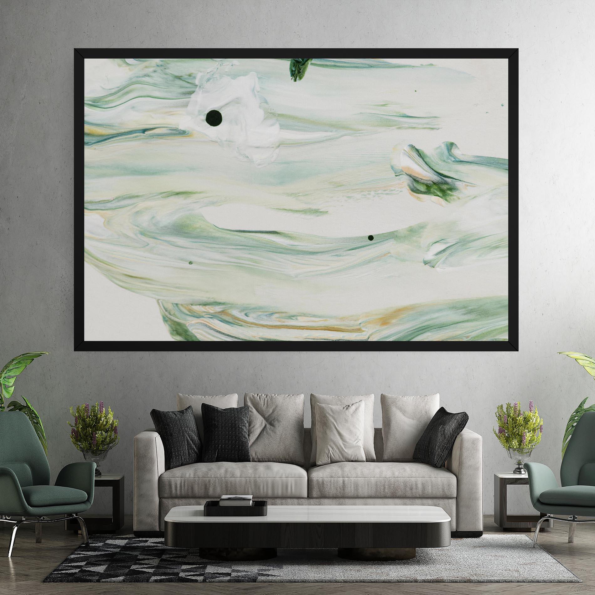 Tablou Canvas Light Green Painting mockup 7