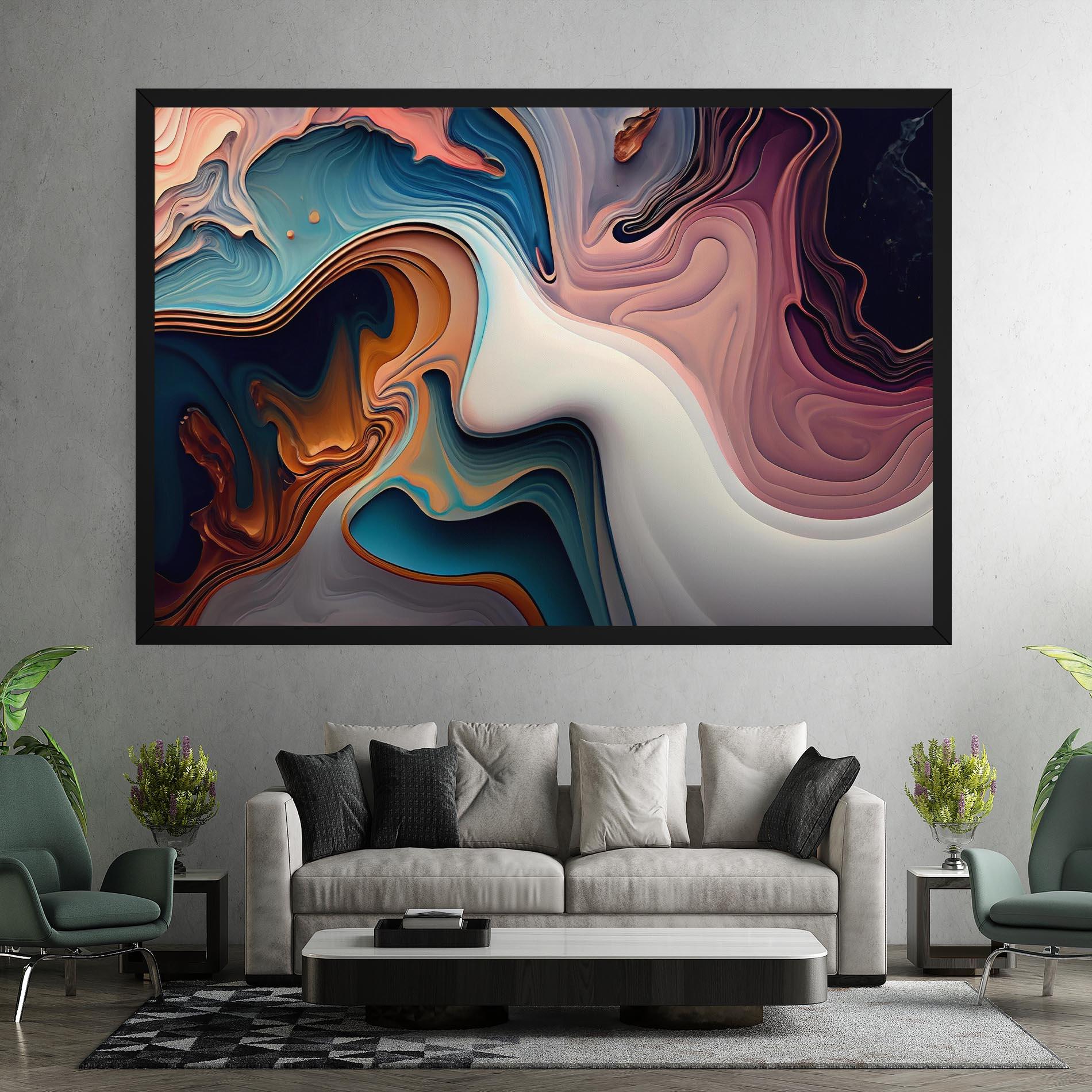 Tablou Canvas Mixed Colors Marble mockup 7