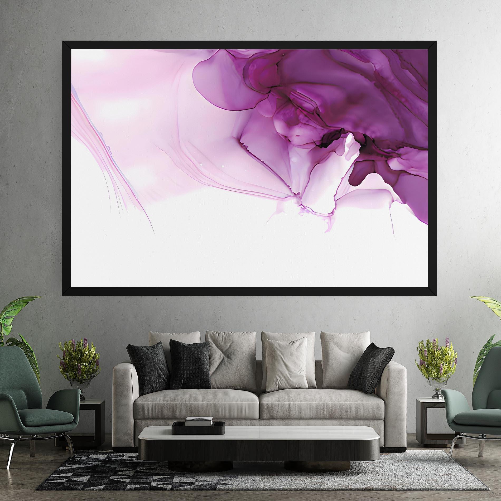 Tablou Canvas Purple Ink Marble mockup 7